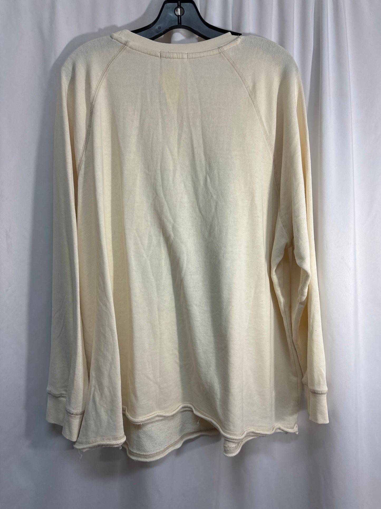 Top Long Sleeve By Maurices In Cream, Size: 2x