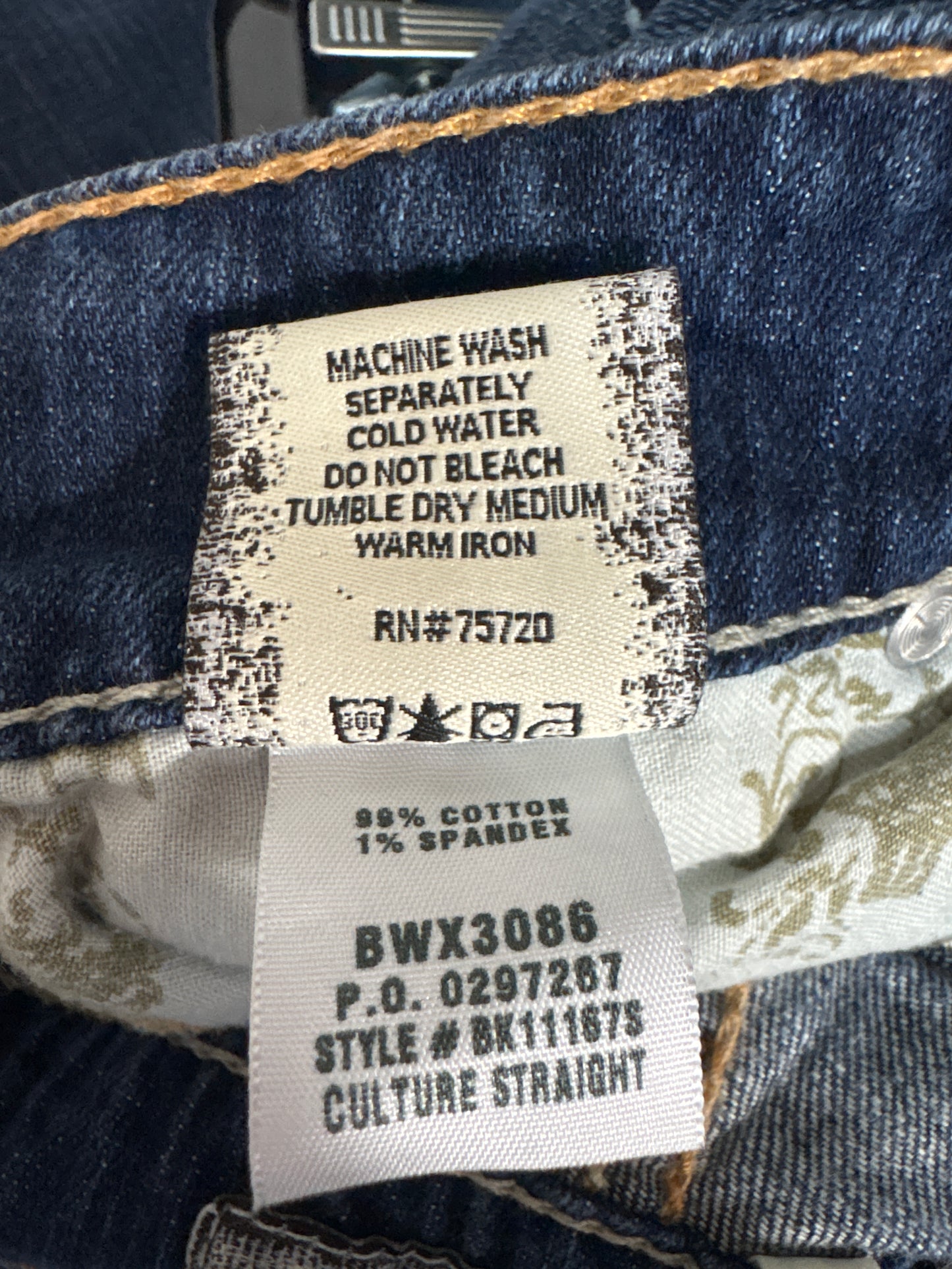 Jeans Straight By Bke In Blue Denim, Size: 8p