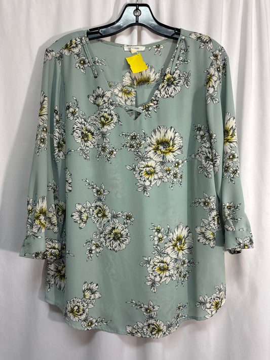 Top 3/4 Sleeve By Maurices In Blue, Size: L