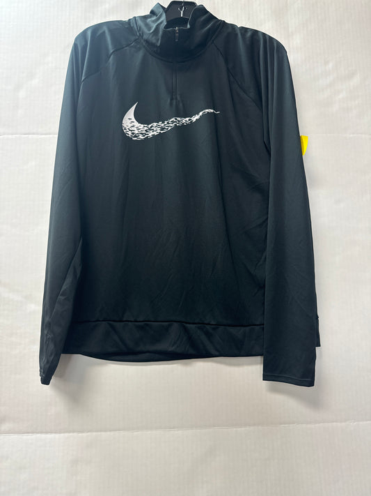 Athletic Top Long Sleeve Crewneck By Nike In Black, Size: L