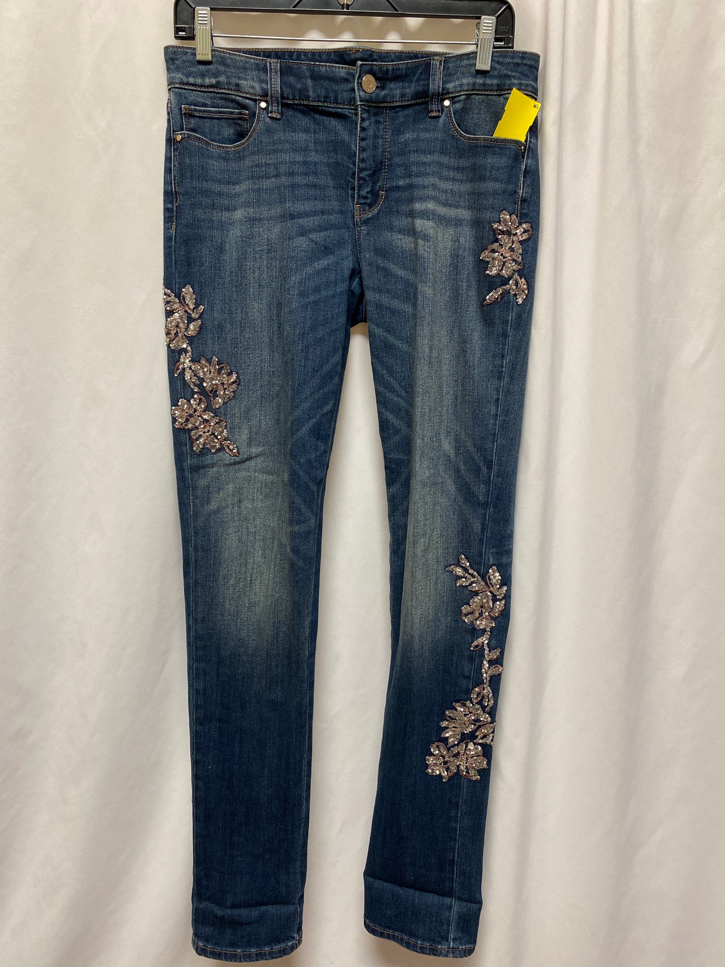 Jeans Skinny By White House Black Market In Blue Denim, Size: 4