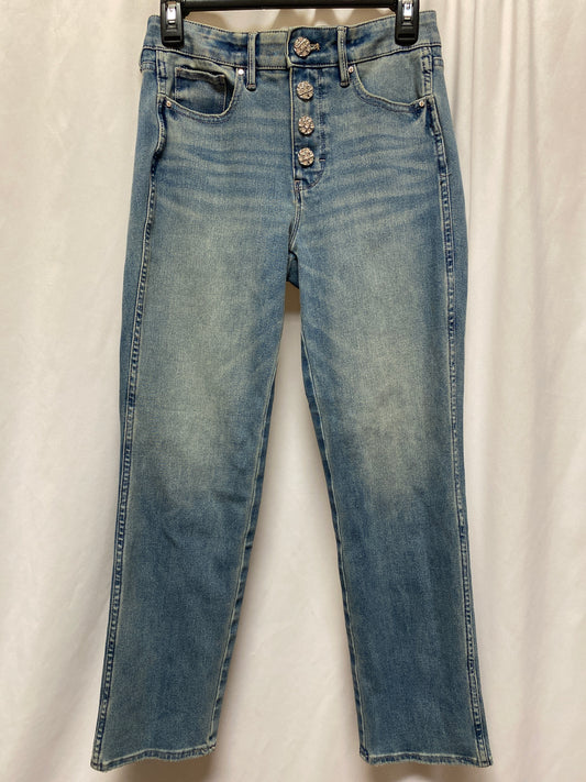 Jeans Straight By White House Black Market In Blue Denim, Size: 4