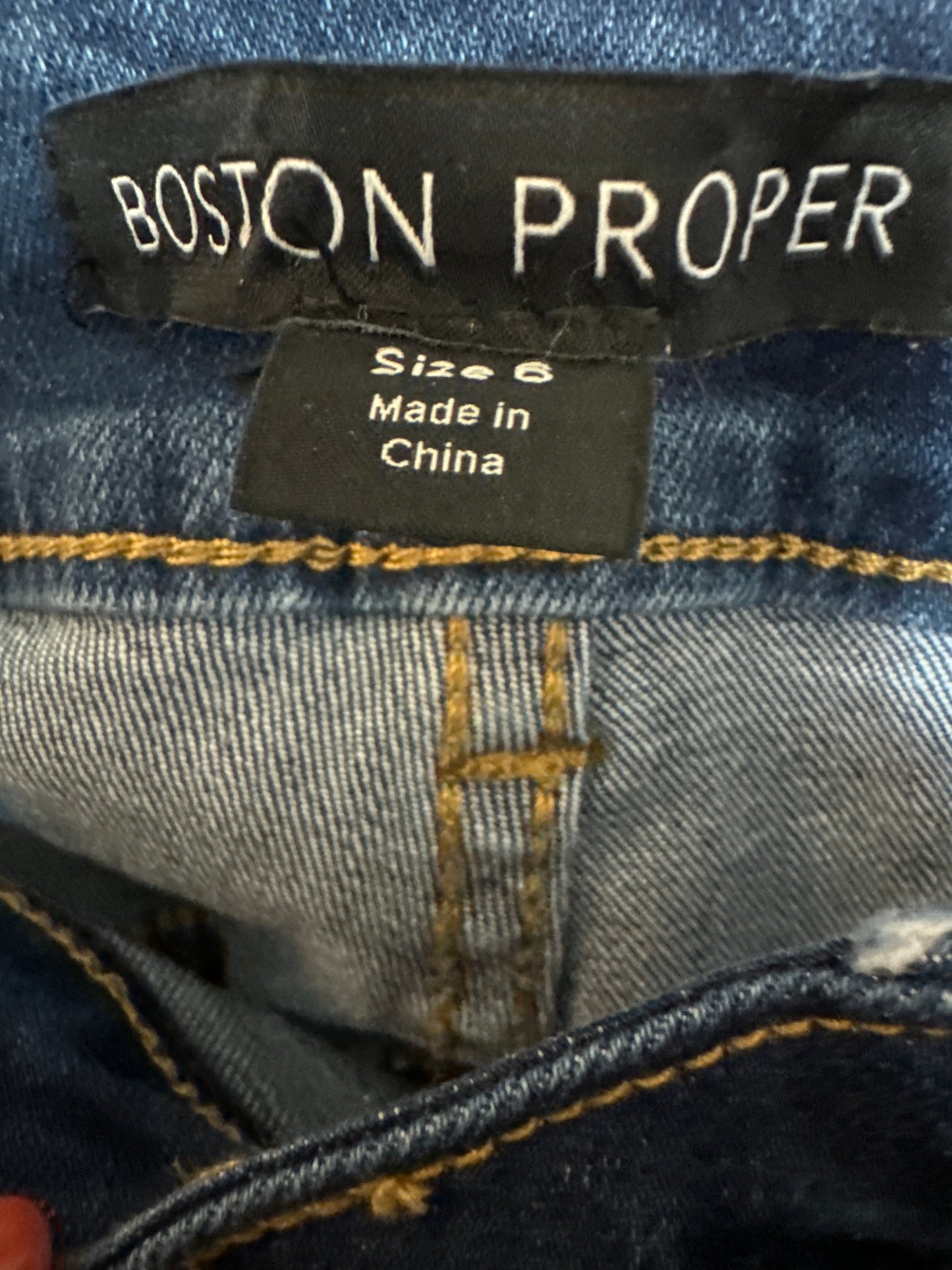 Jeans Skinny By Boston Proper In Blue Denim, Size: 6