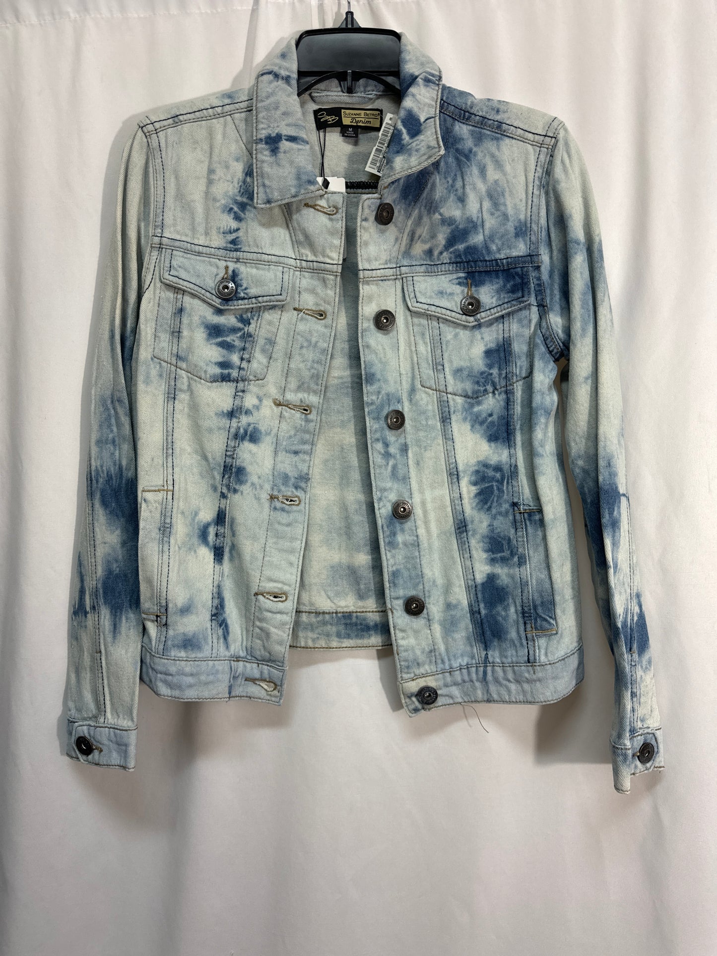 Jacket Denim By Suzanne Betro In Blue Denim, Size: M