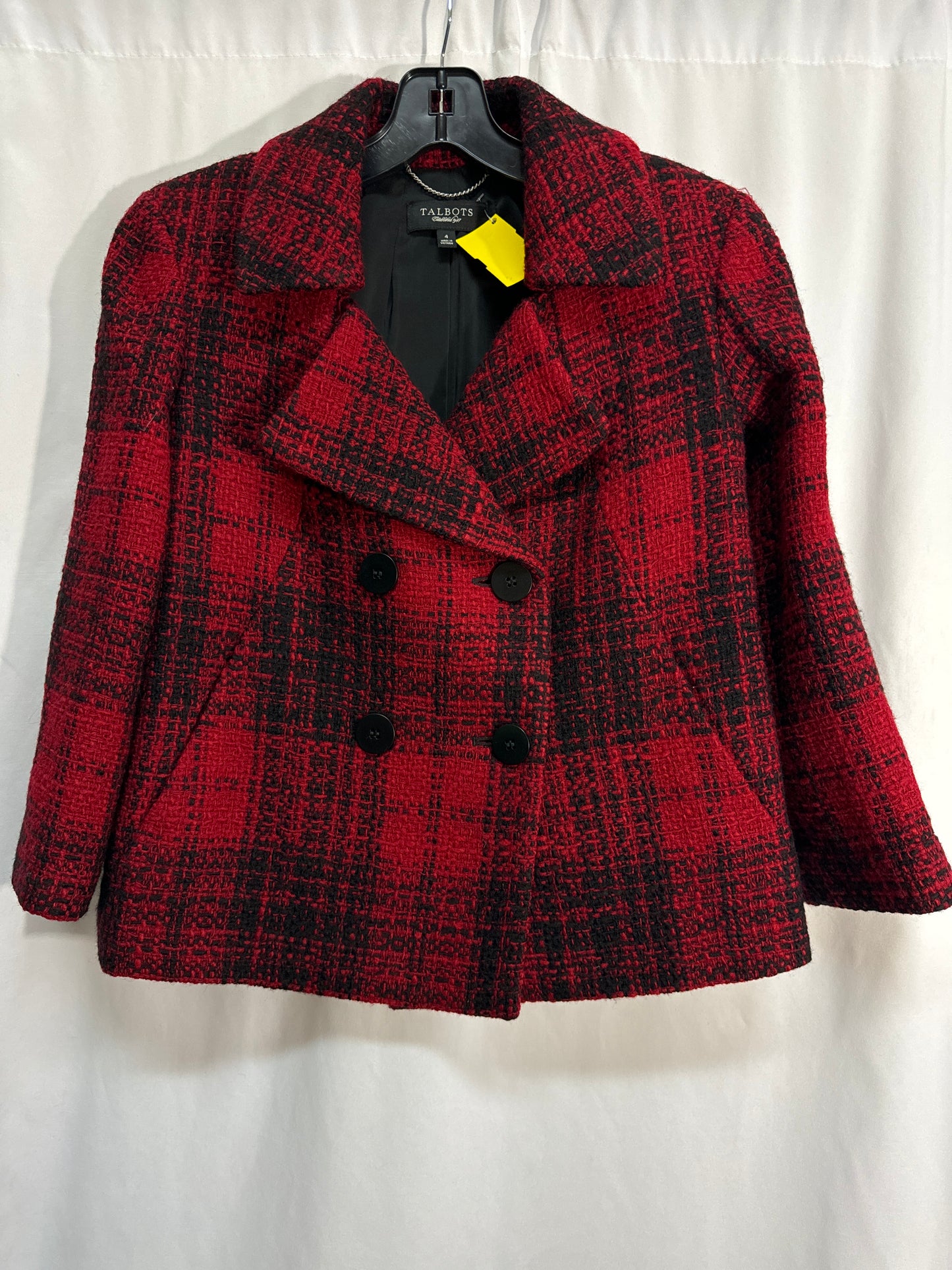 Coat Peacoat By Talbots In Red, Size: S