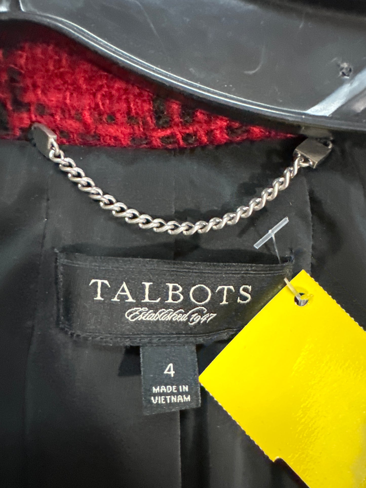 Coat Peacoat By Talbots In Red, Size: S