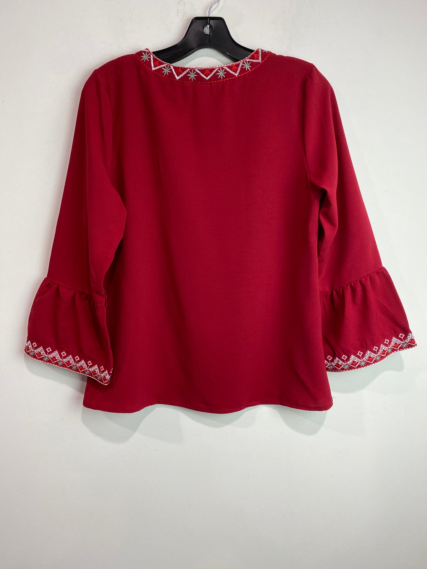 Top 3/4 Sleeve By Clothes Mentor In Red, Size: S