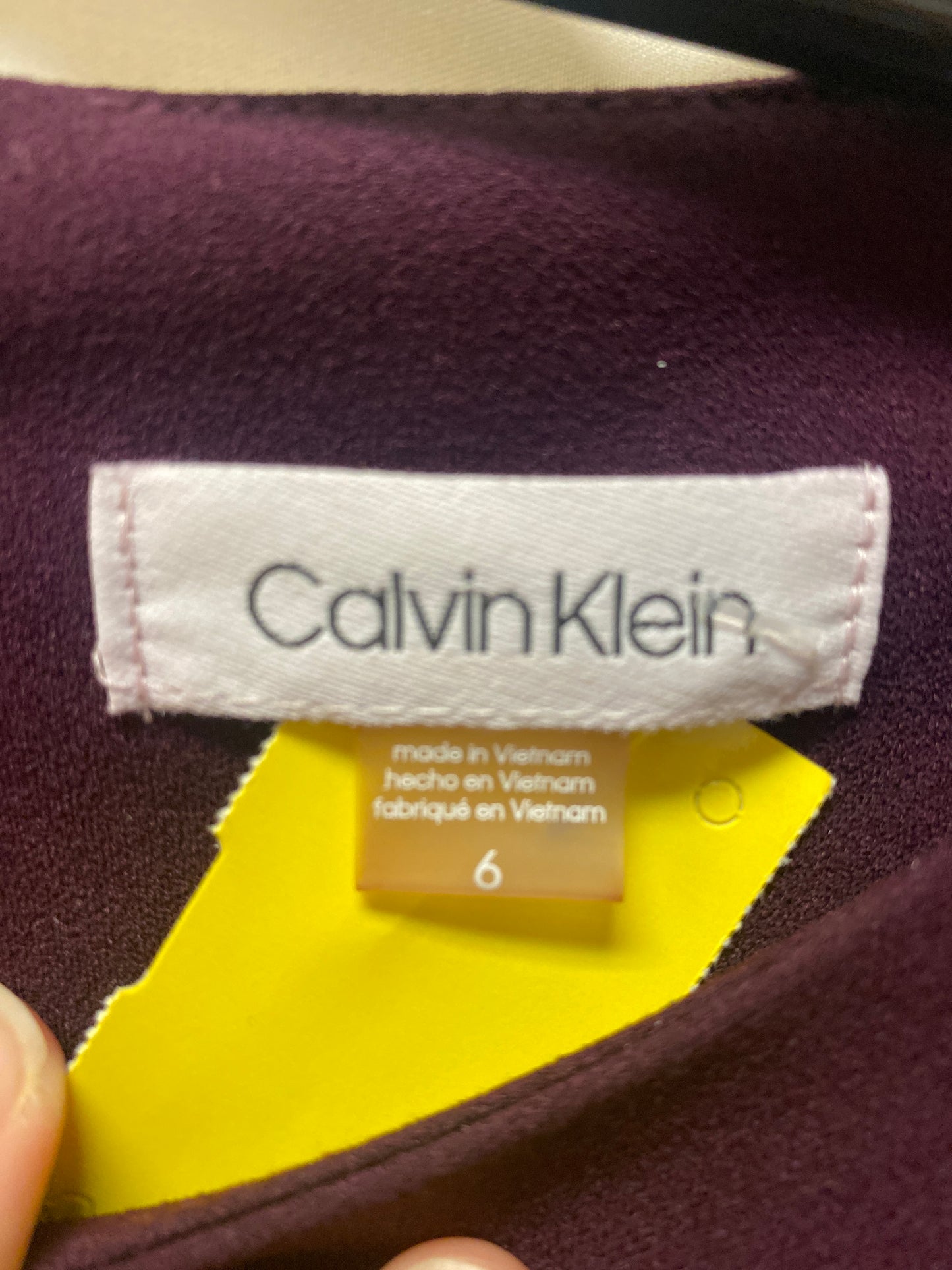 Dress Casual Midi By Calvin Klein In Purple, Size: S