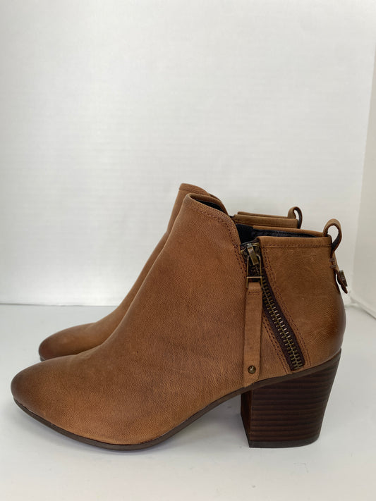 Boots Ankle Heels By Steve Madden In Brown, Size: 8