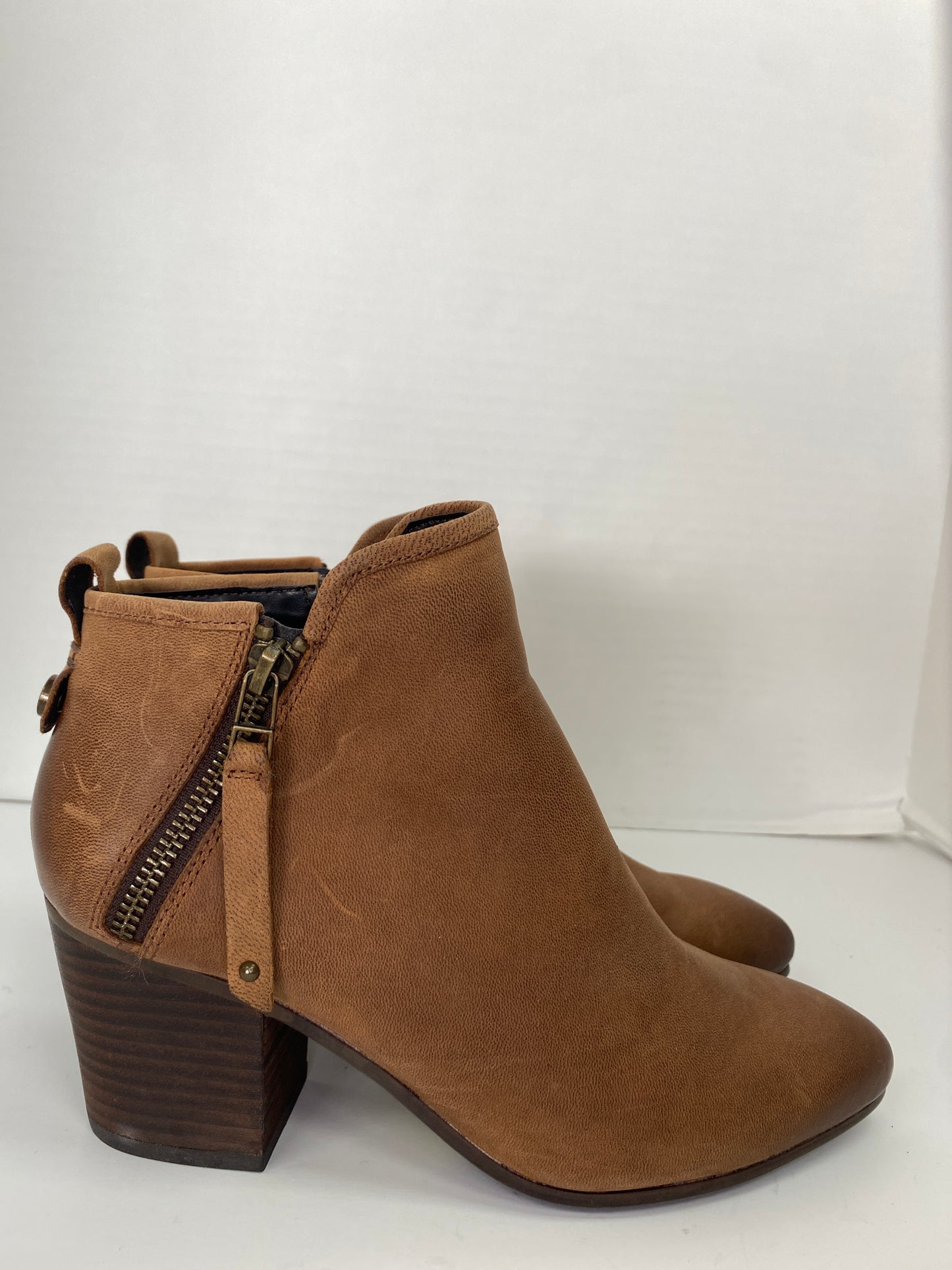 Boots Ankle Heels By Steve Madden In Brown, Size: 8