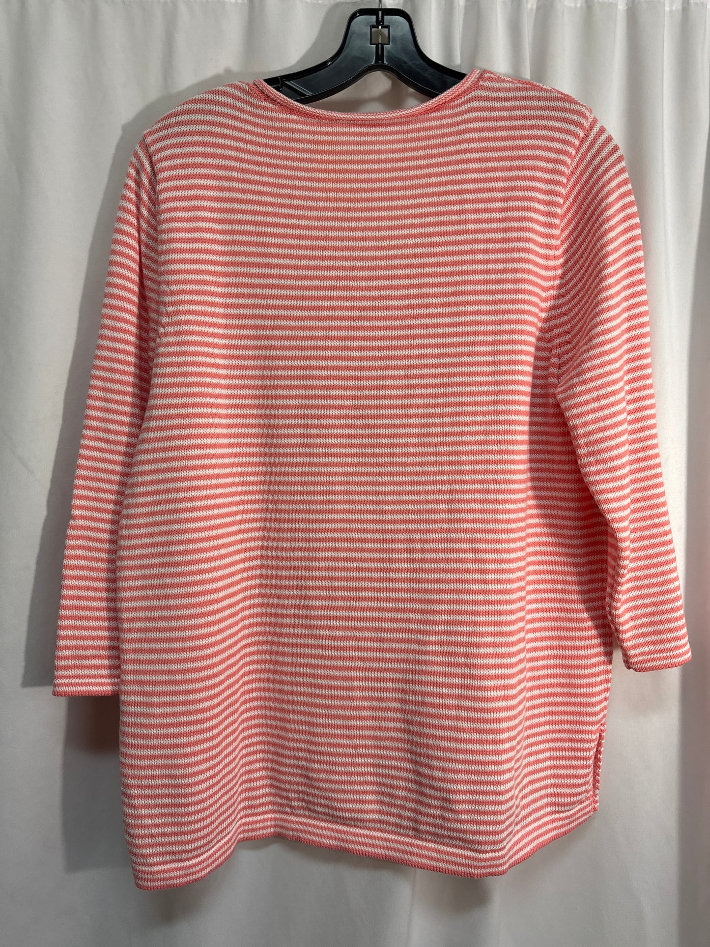 Sweater By Talbots In Peach, Size: L