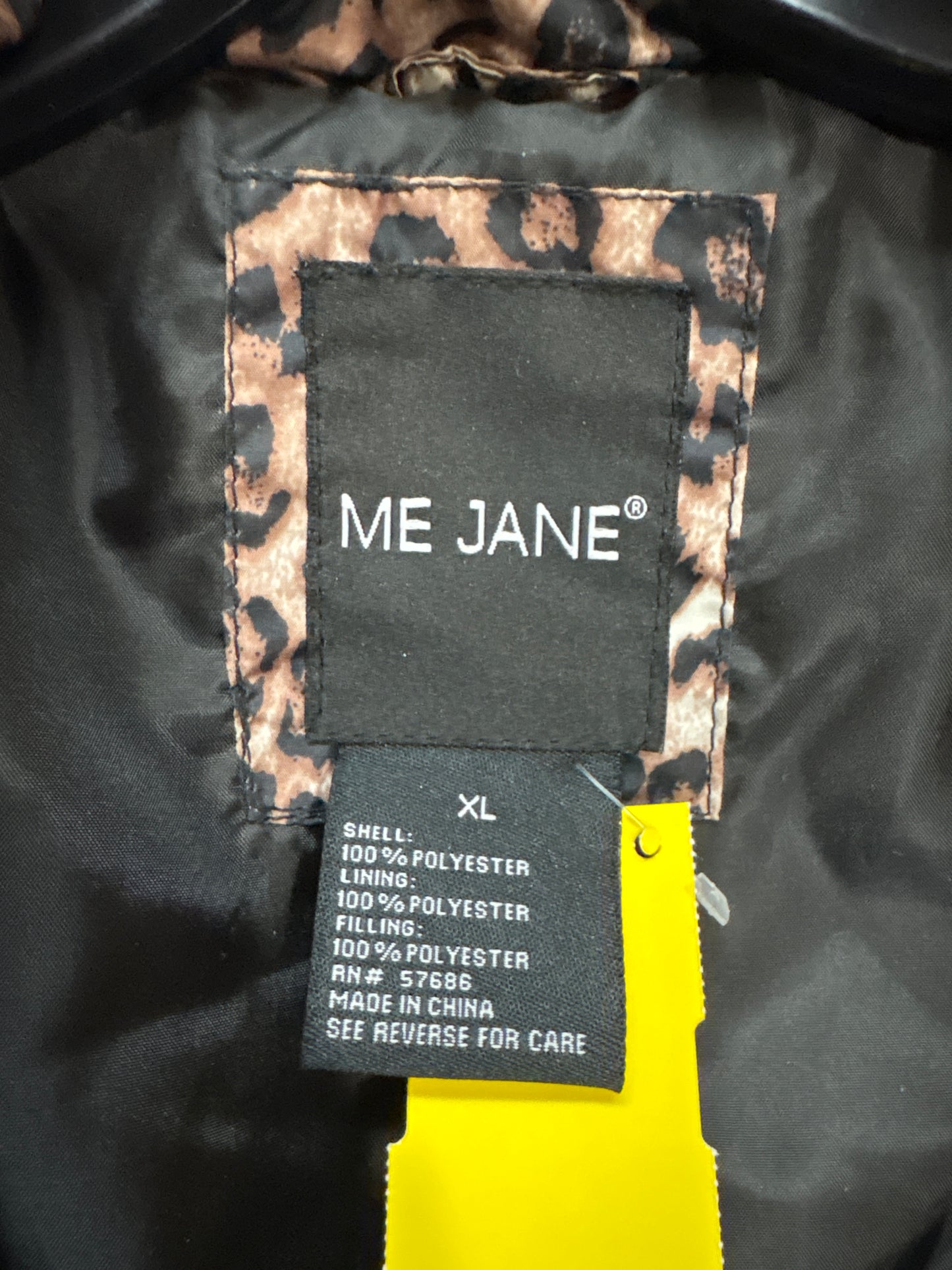 Coat Puffer & Quilted By Me Jane In Animal Print, Size: Xl