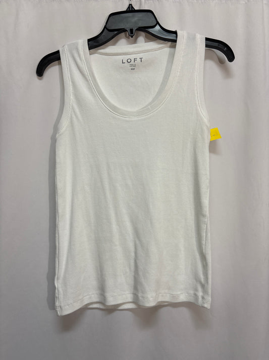 Top Sleeveless By Loft In White, Size: Mp