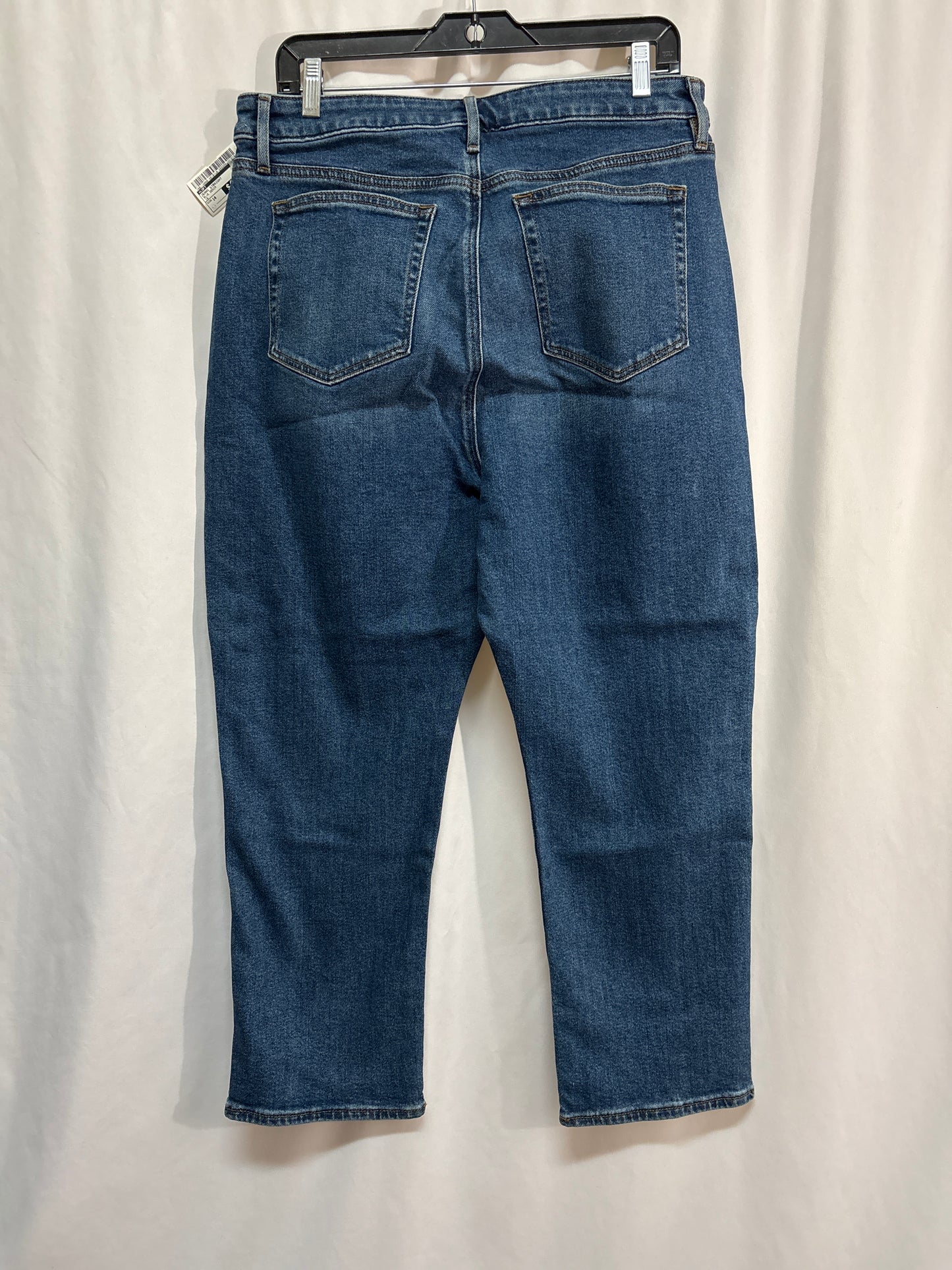 Jeans Straight By Loft In Blue Denim, Size: 14