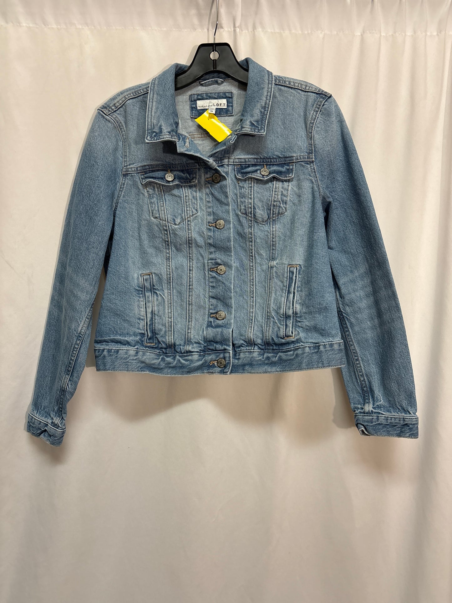 Jacket Denim By Loft In Blue Denim, Size: M