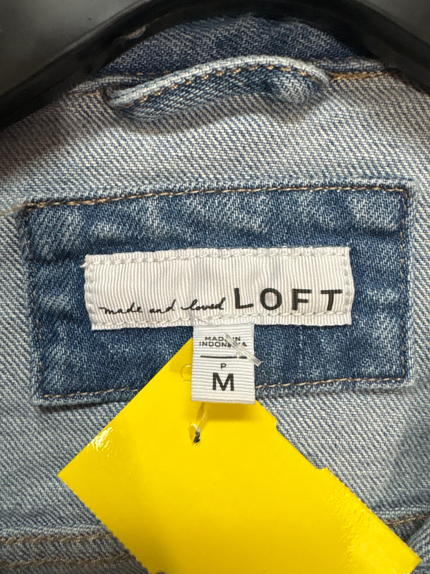 Jacket Denim By Loft In Blue Denim, Size: M