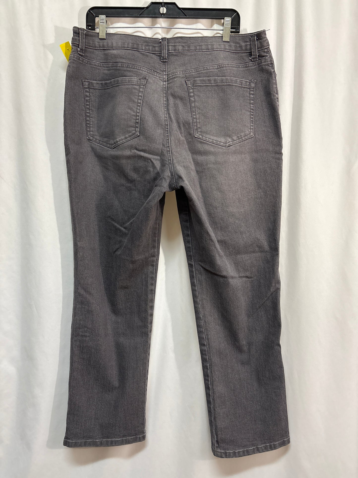 Jeans Straight By Gloria Vanderbilt In Grey Denim, Size: 16