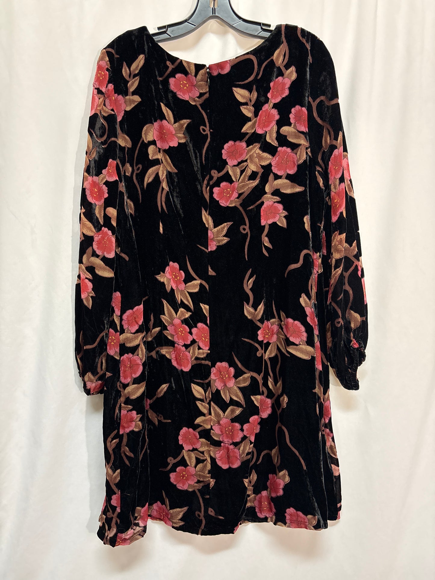 Dress Casual Midi By Jessica Howard In Black & Red, Size: Xl