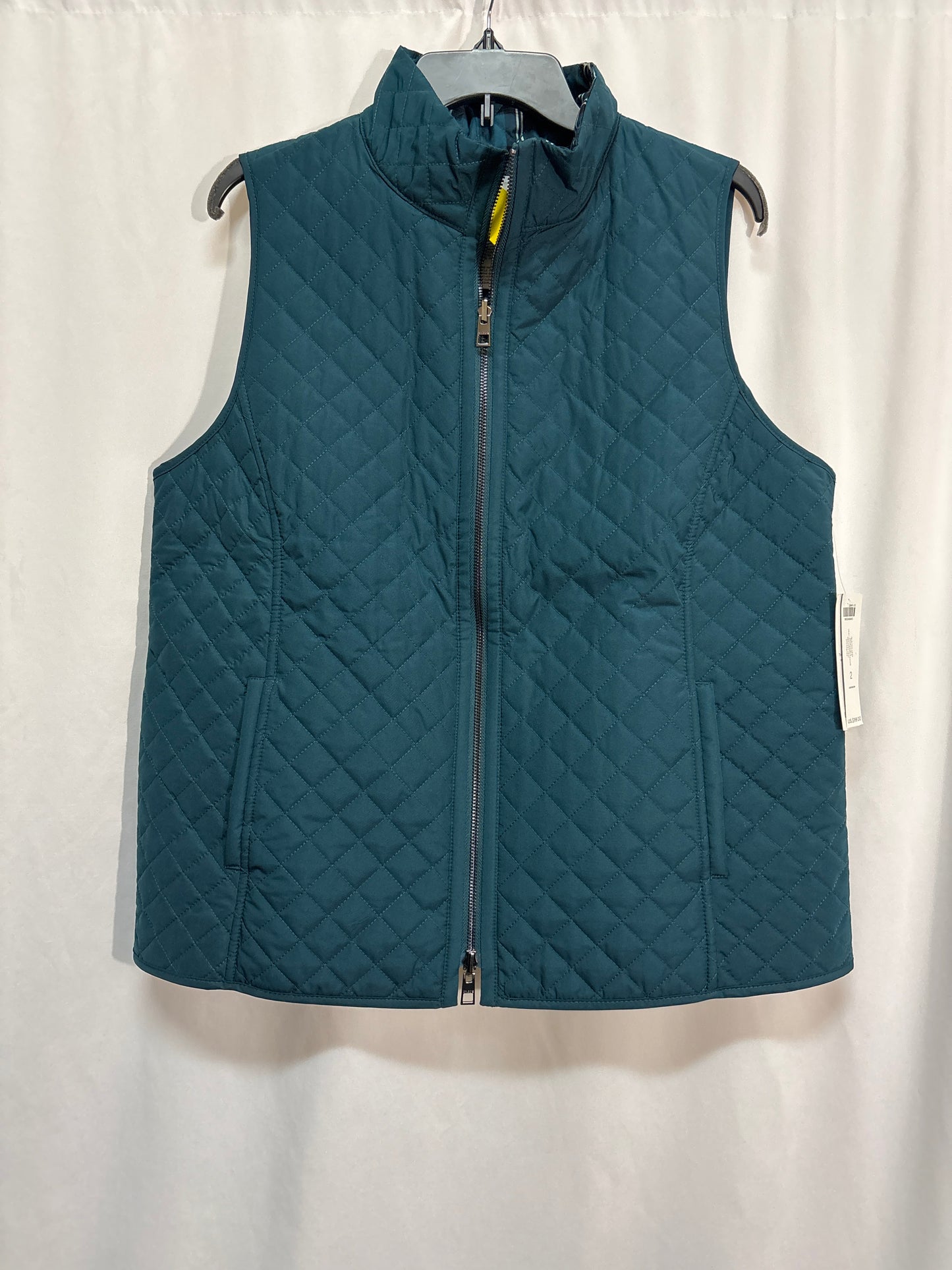 Vest Puffer & Quilted By Chicos In Green, Size: L