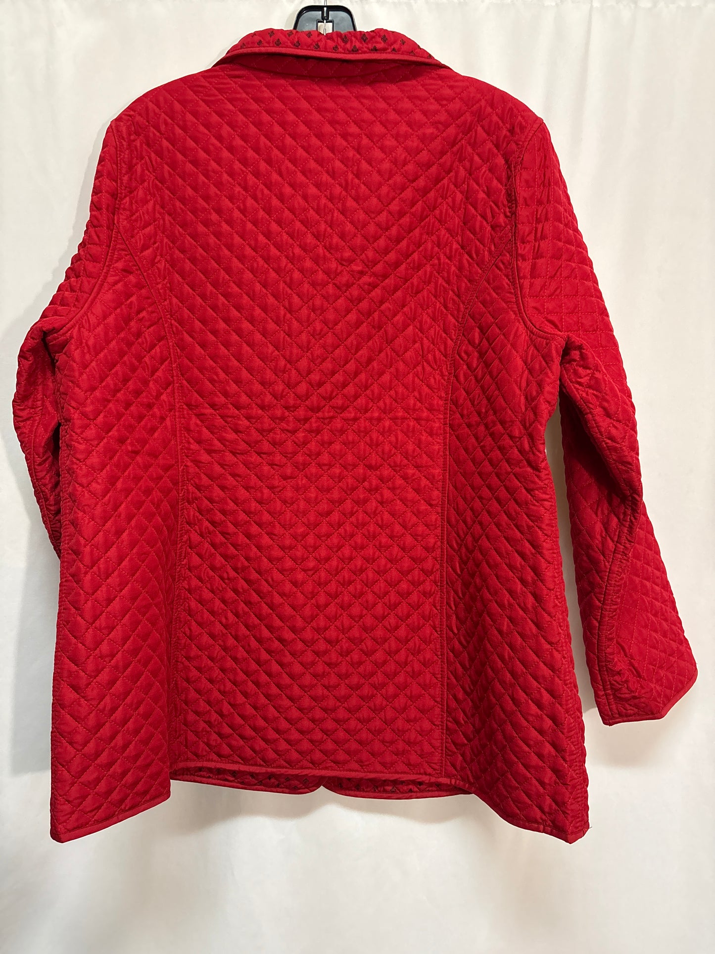 Coat Puffer & Quilted By Chicos In Red, Size: L