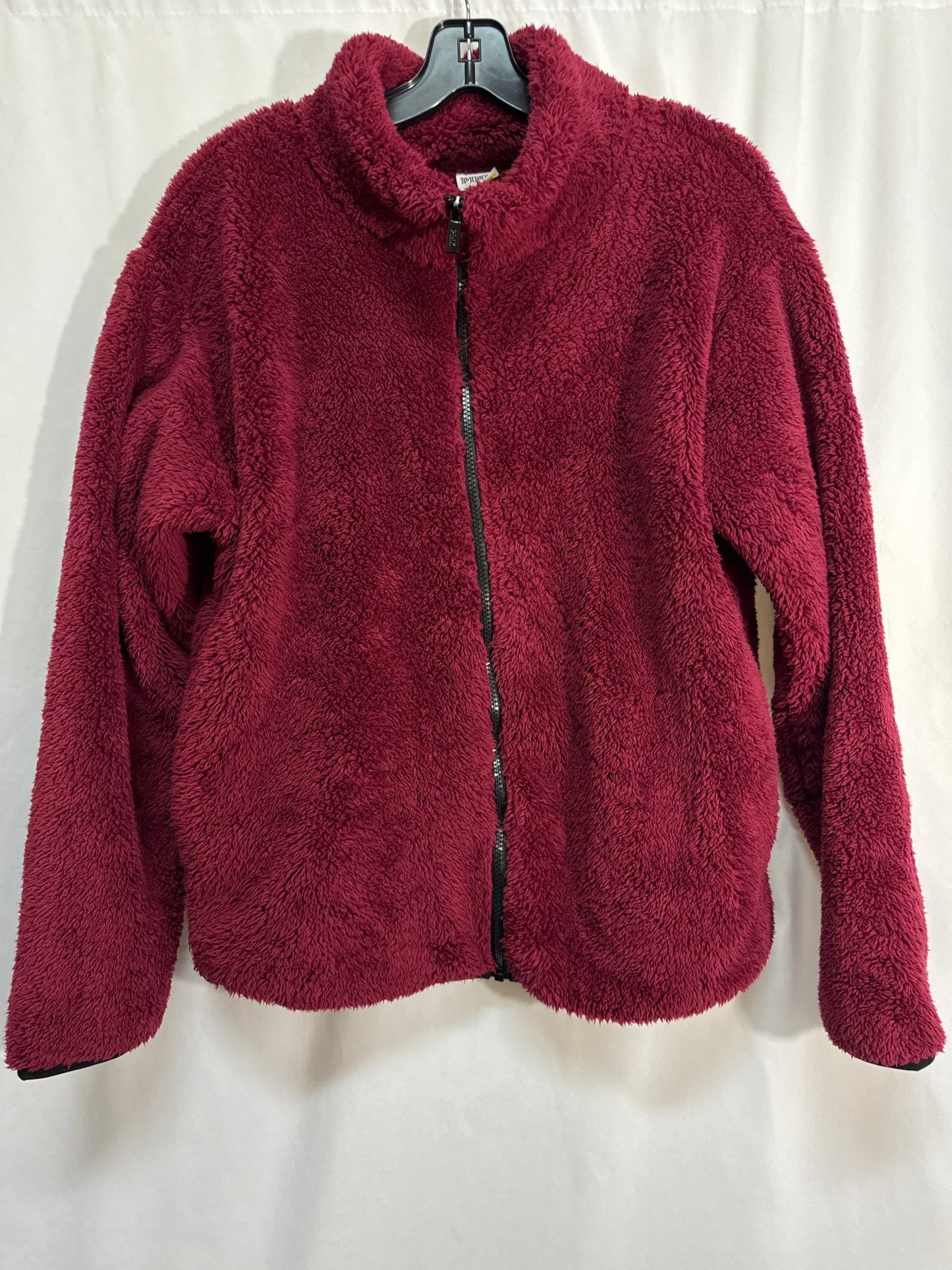 Jacket Faux Fur & Sherpa By Pink In Red, Size: L