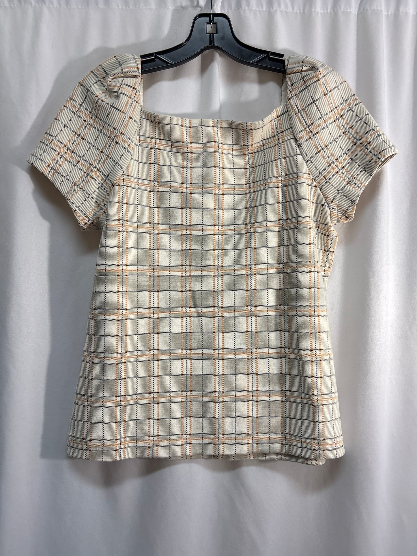 Top Short Sleeve By Ann Taylor In Cream, Size: S