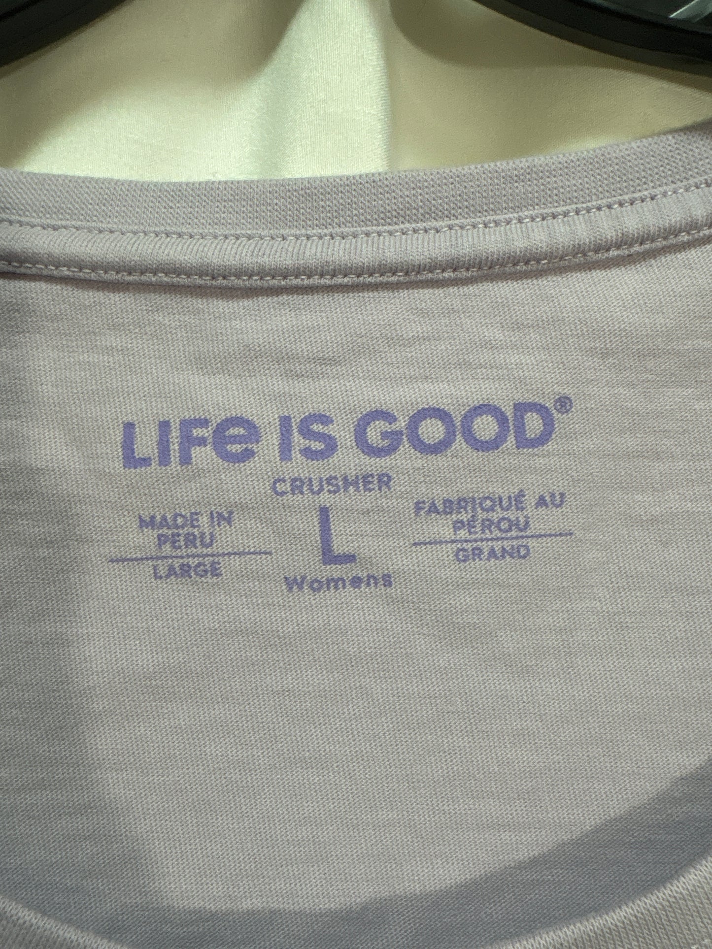 Top Long Sleeve By Life Is Good In Purple, Size: L