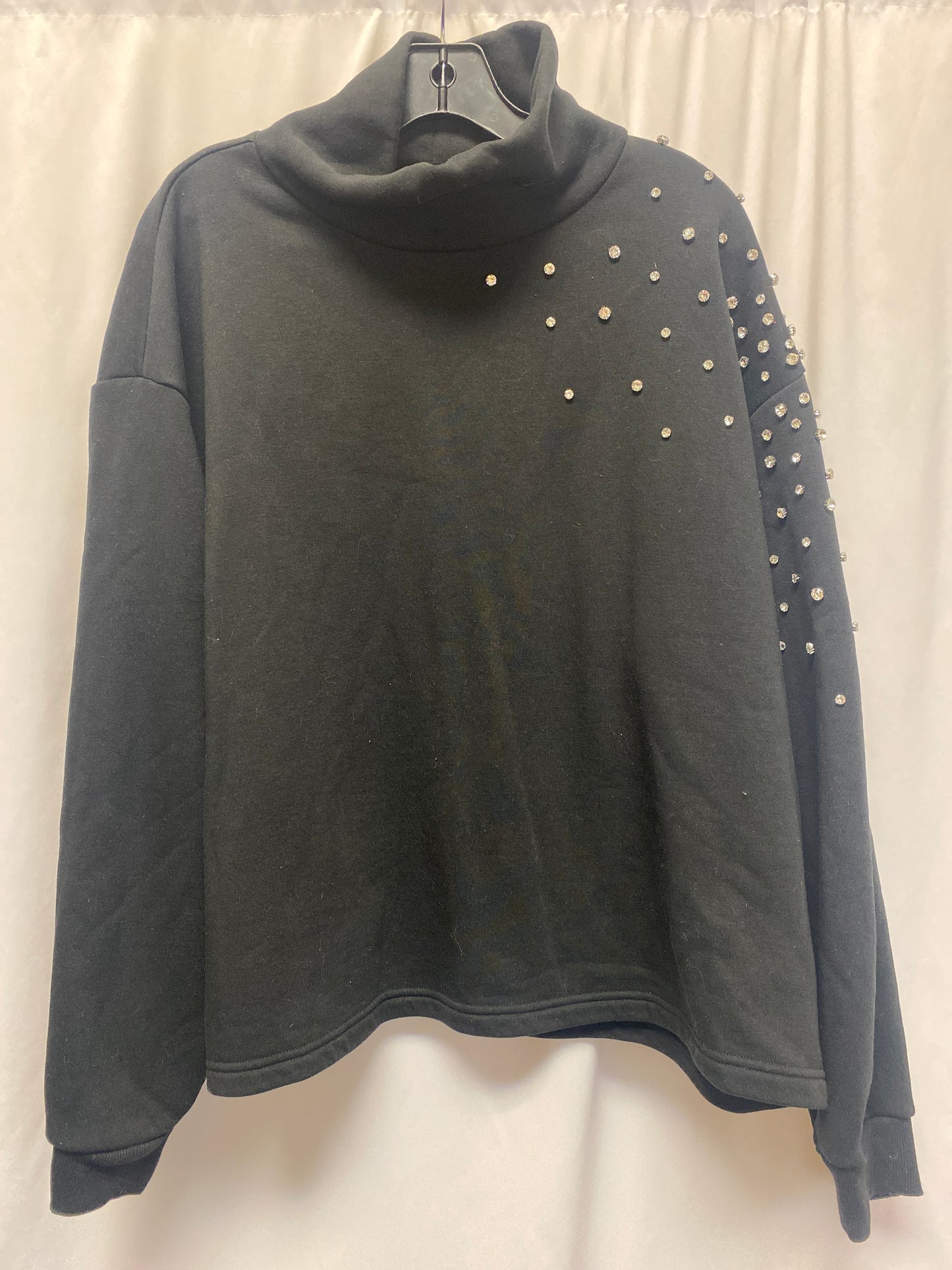 Sweatshirt Collar By Zara In Black, Size: Xl