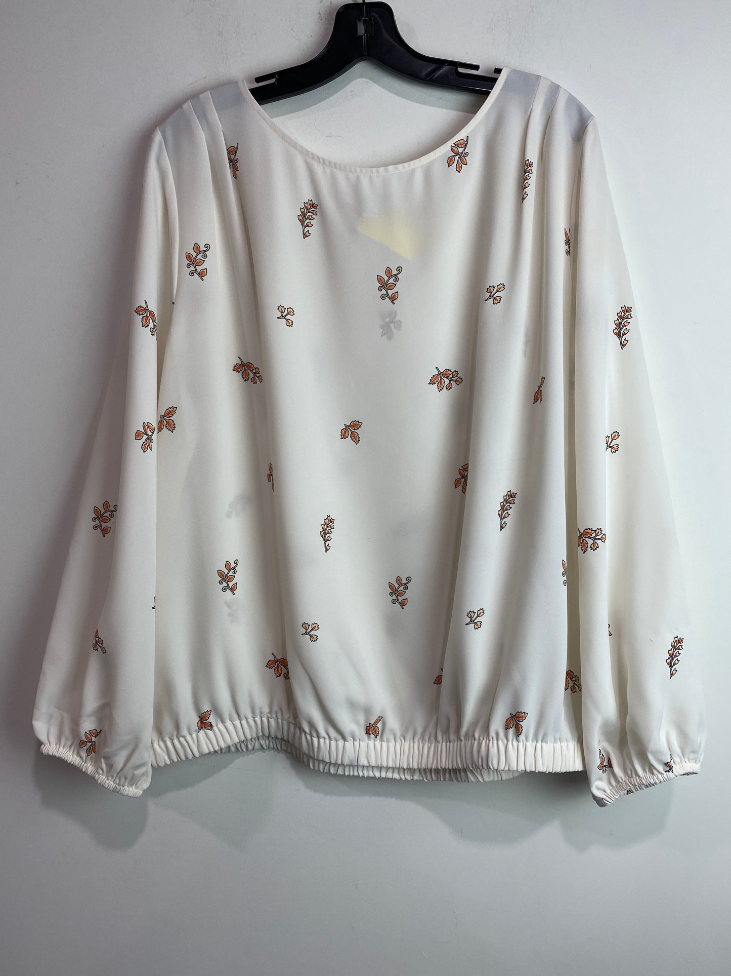 Top Long Sleeve By Loft In Cream, Size: Xxl