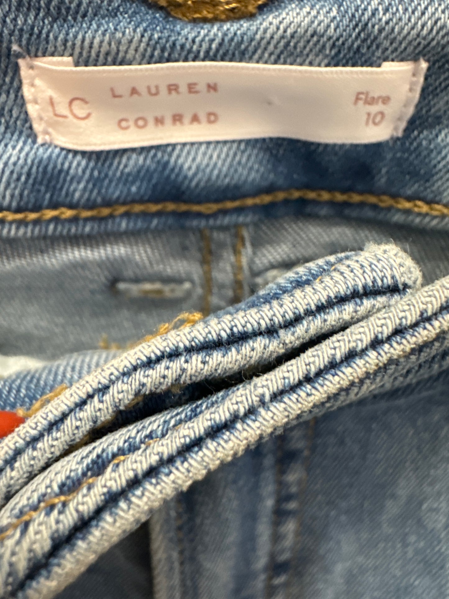 Jeans Flared By Lc Lauren Conrad In Blue Denim, Size: 10