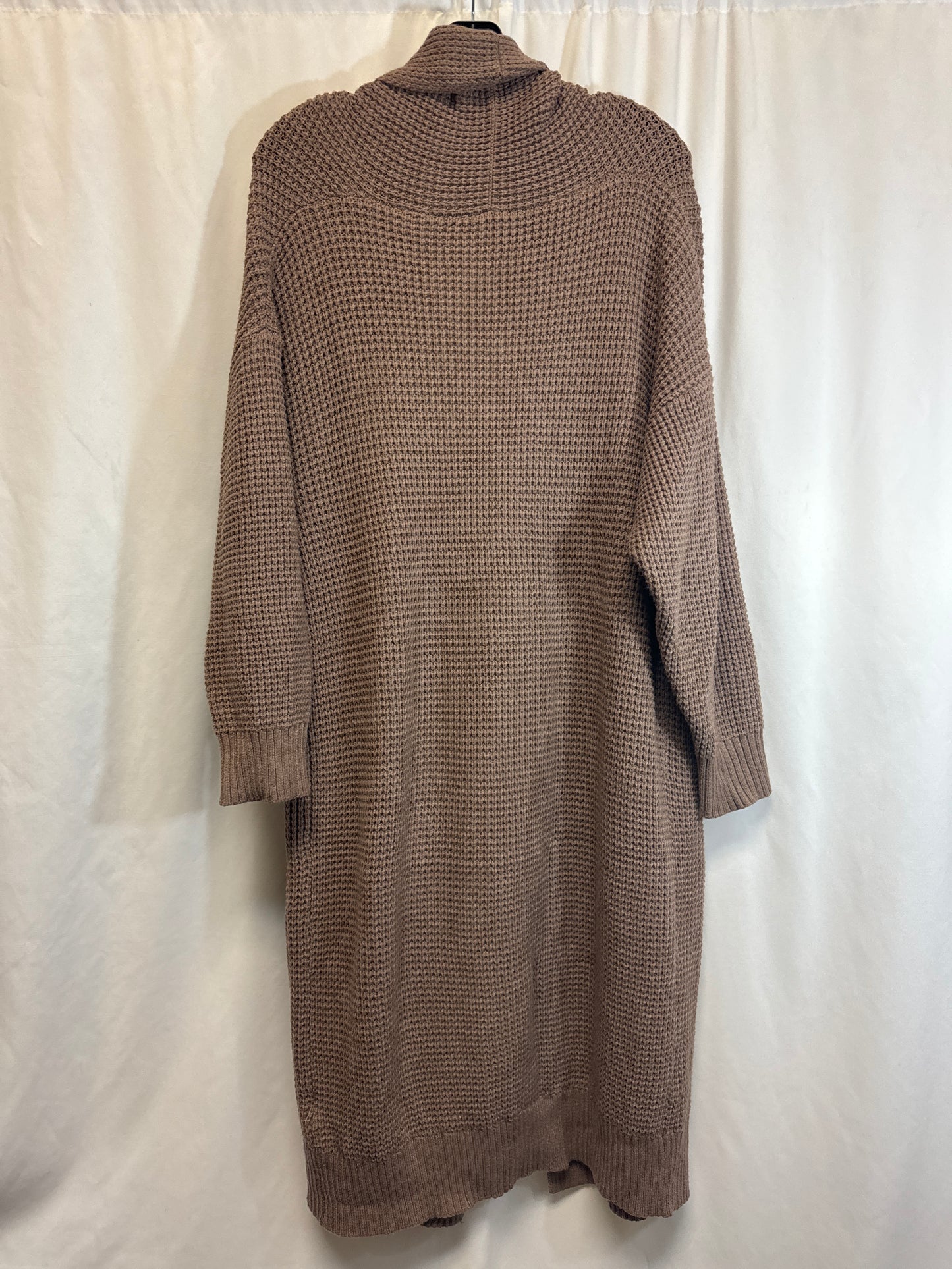 Sweater Cardigan By Clothes Mentor In Brown, Size: L