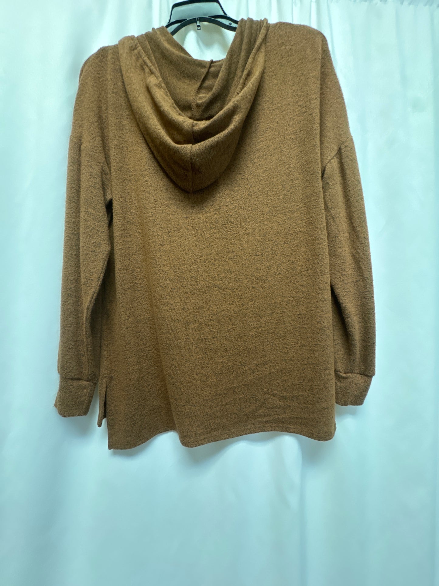 Top Long Sleeve By Green Envelope In Brown, Size: L