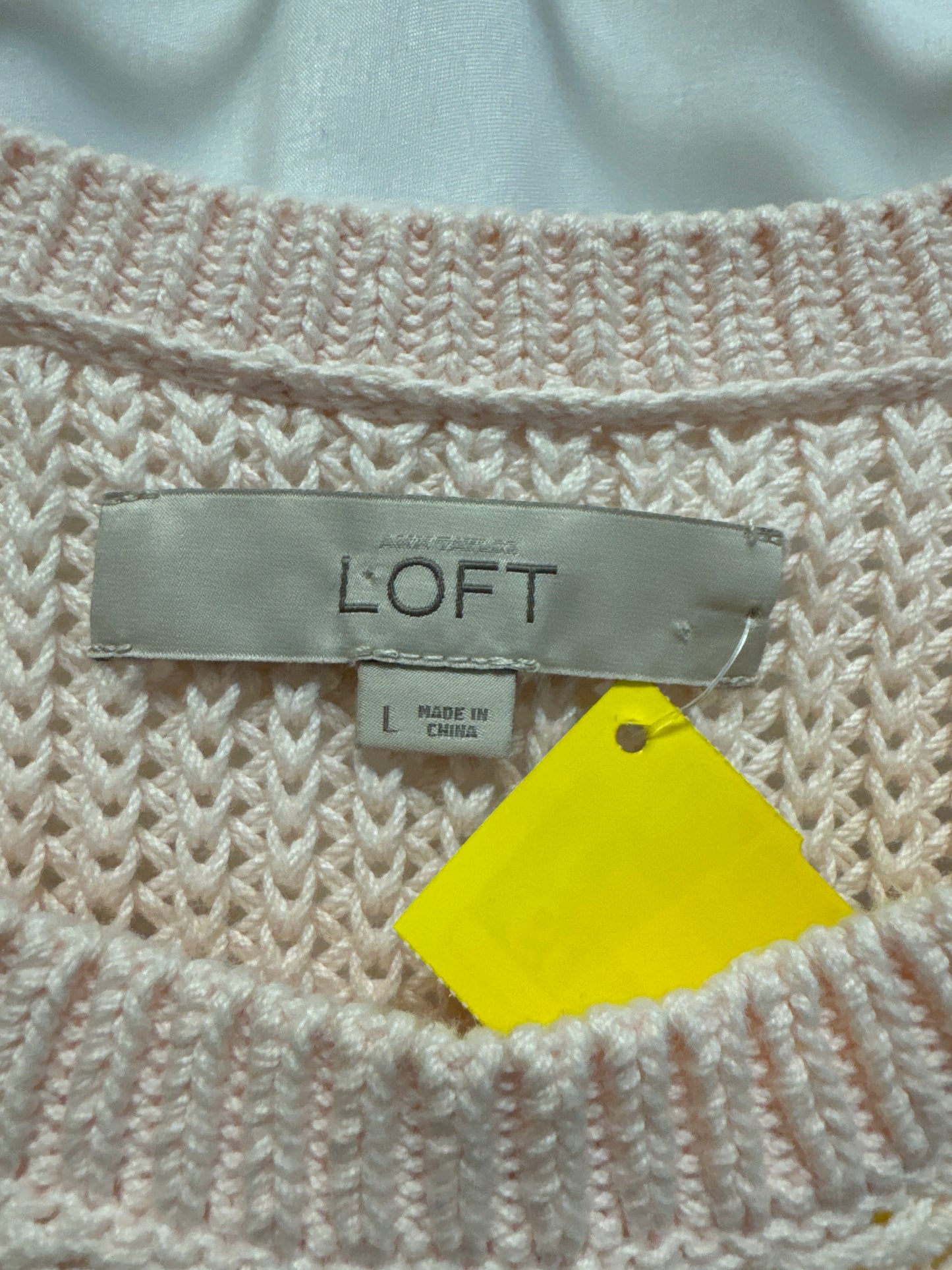 Sweater By Loft In Pink, Size: L