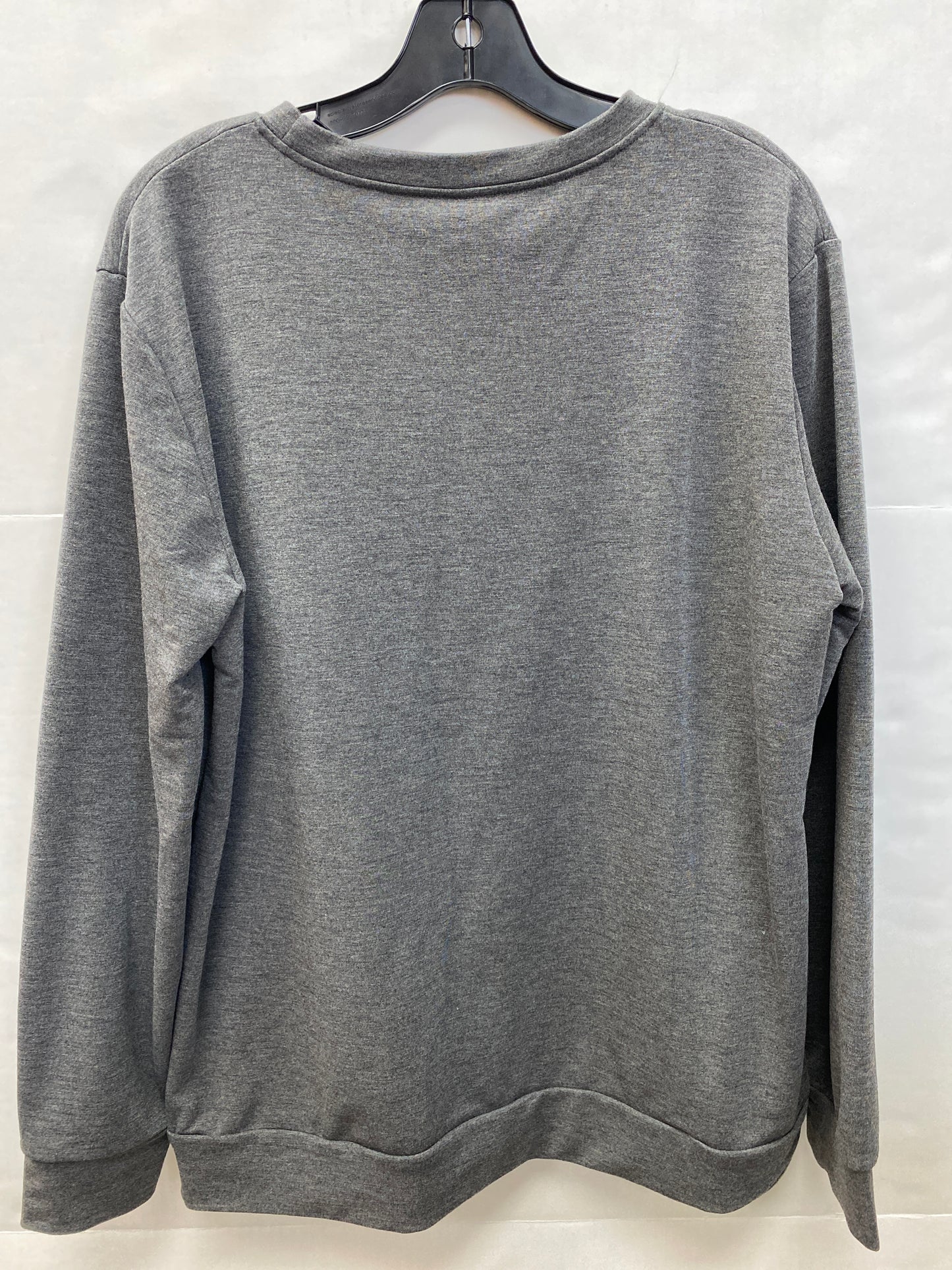 Top Long Sleeve By Clothes Mentor In Grey, Size: Xl