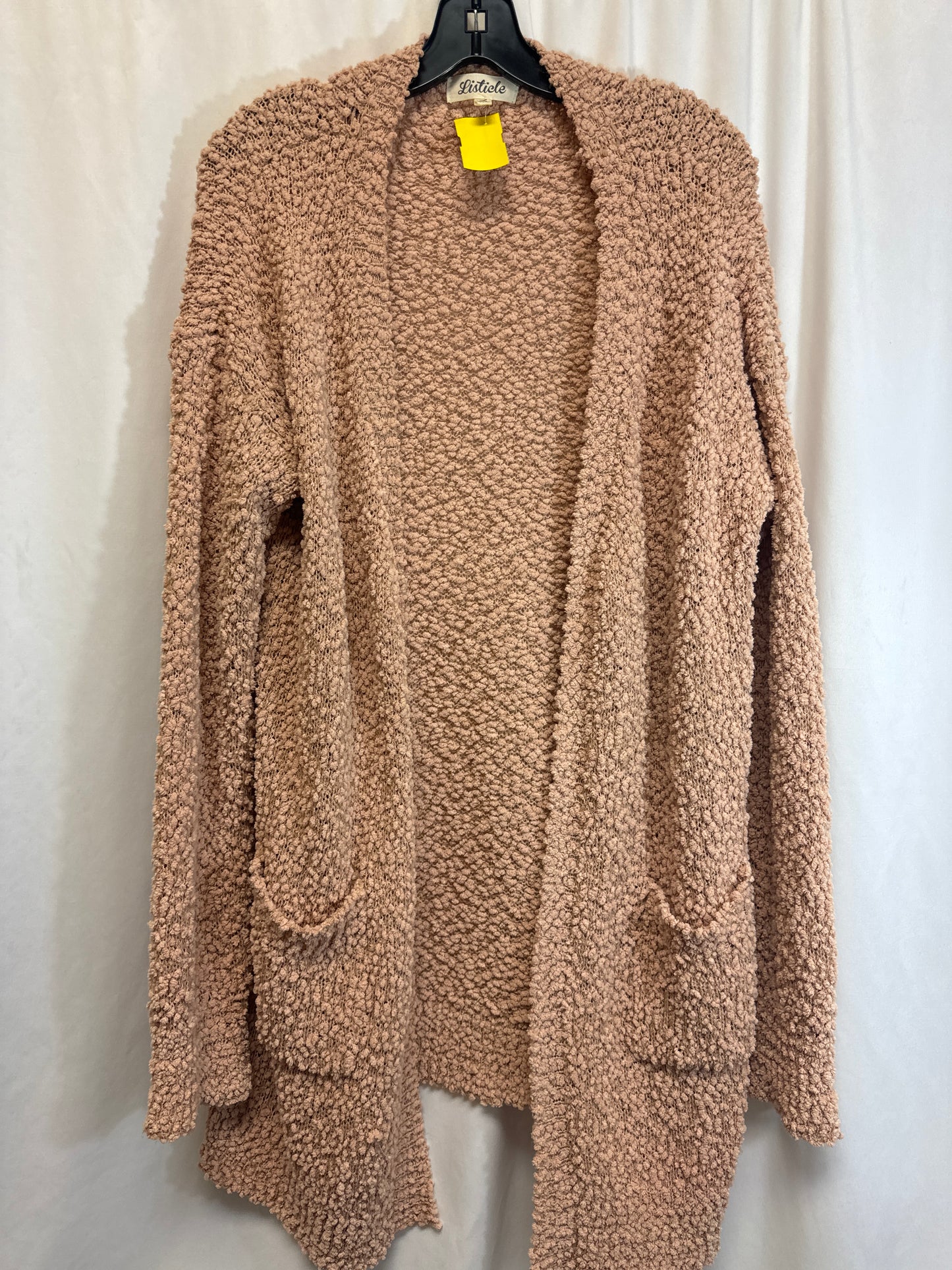 Sweater Cardigan By Listicle In Peach, Size: L