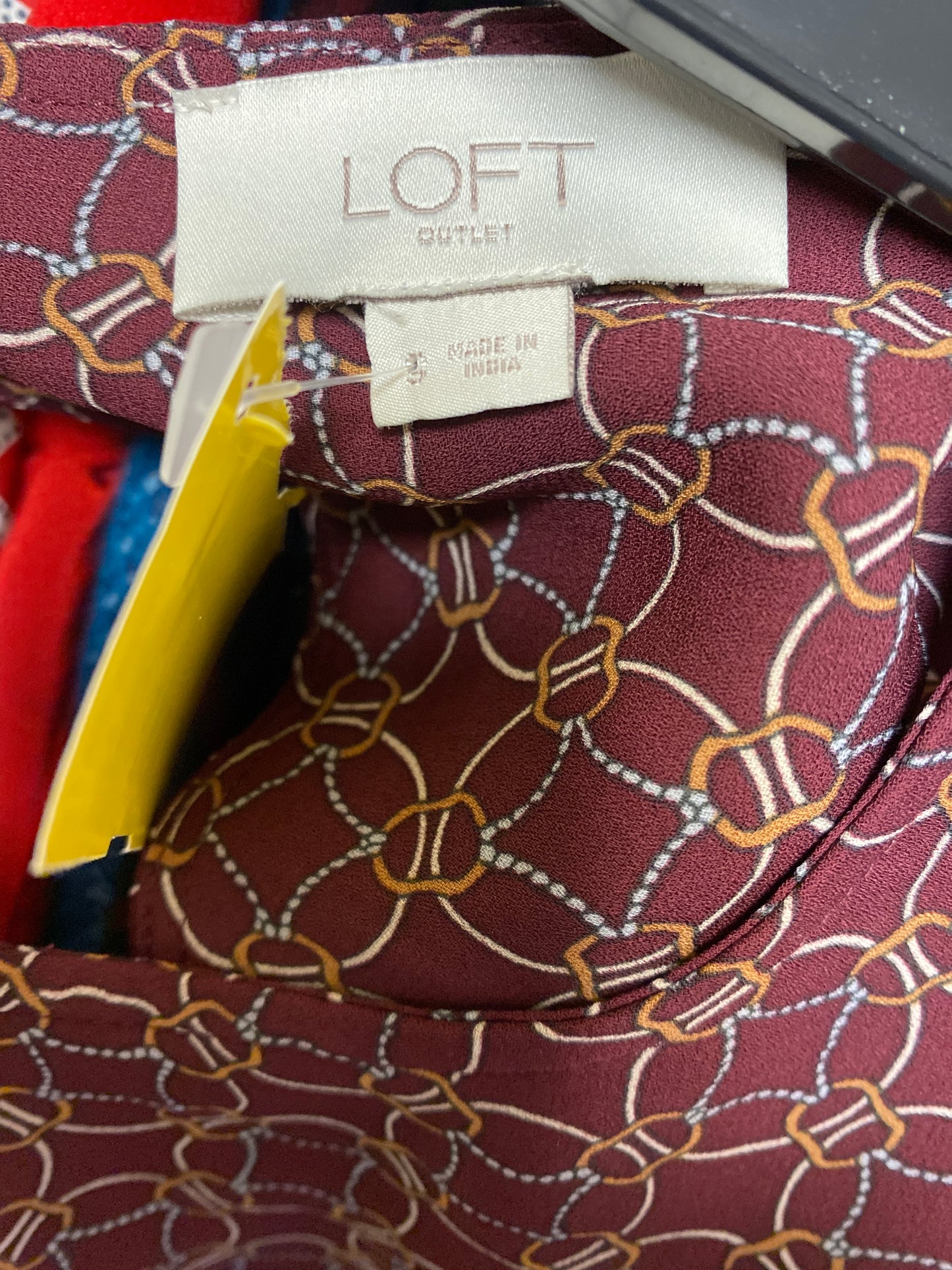 Top Long Sleeve By Loft In Purple, Size: S