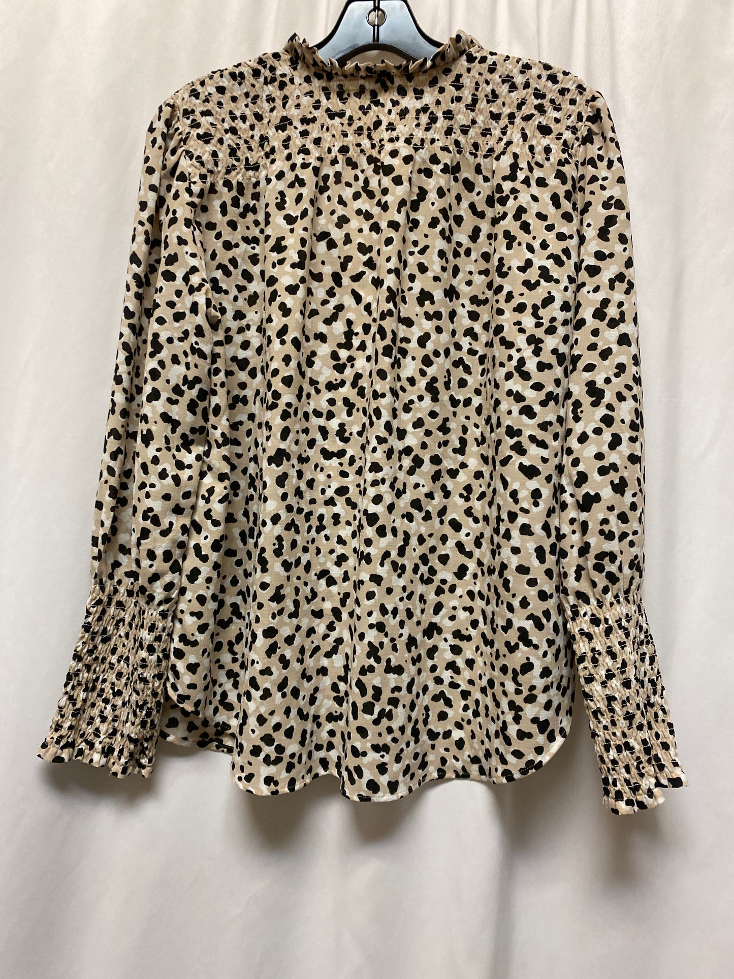 Top Long Sleeve By Ann Taylor In Animal Print, Size: S