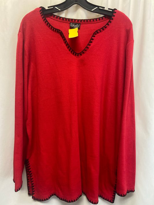 Top Long Sleeve By Rafaella In Red, Size: 2x