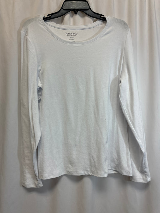 Top Long Sleeve By Jones New York In White, Size: Xl