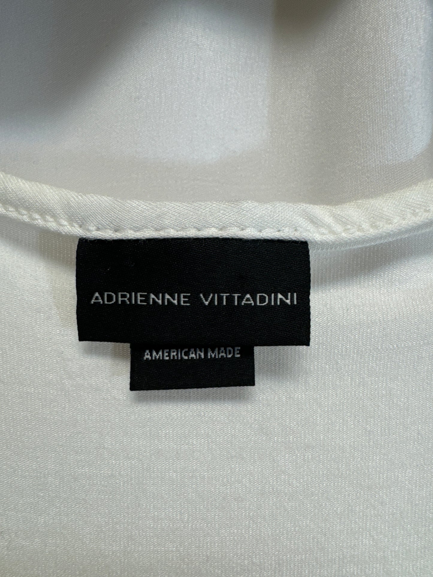 Top Long Sleeve By Adrienne Vittadini In White, Size: L