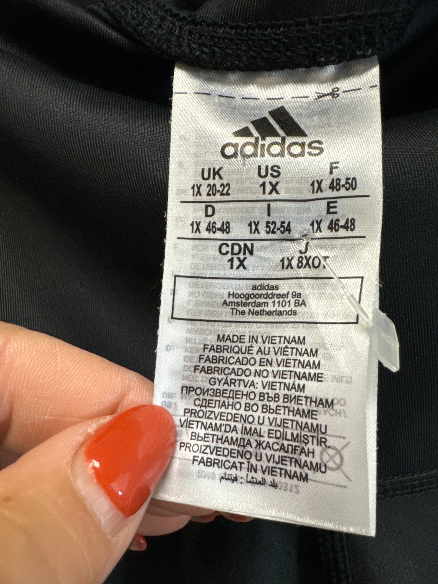 Athletic Leggings By Adidas In Black, Size: 1x