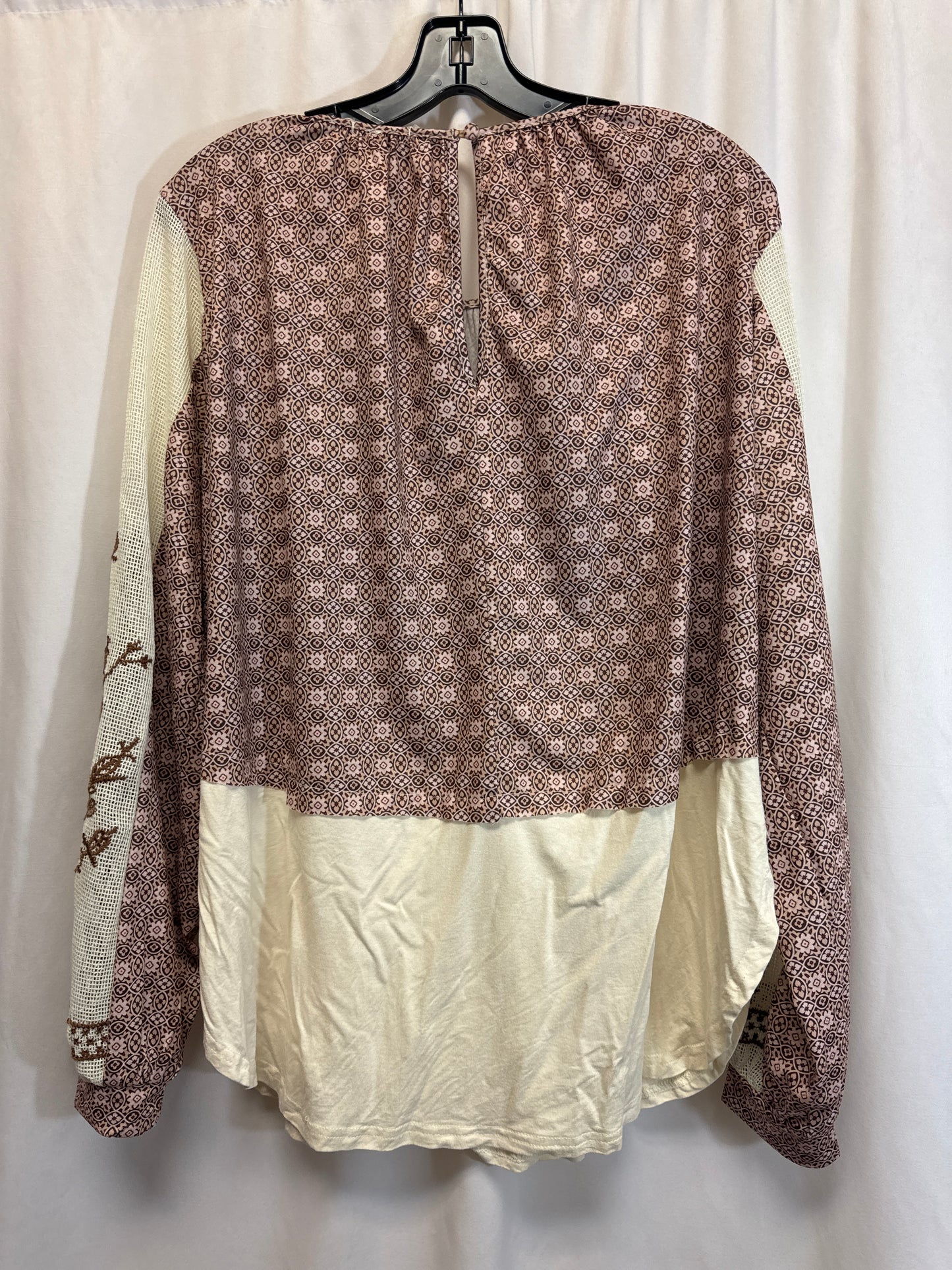 Top Long Sleeve By Clothes Mentor In Brown, Size: L