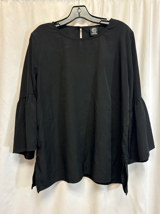 Top 3/4 Sleeve By Bobeau In Black, Size: Xl