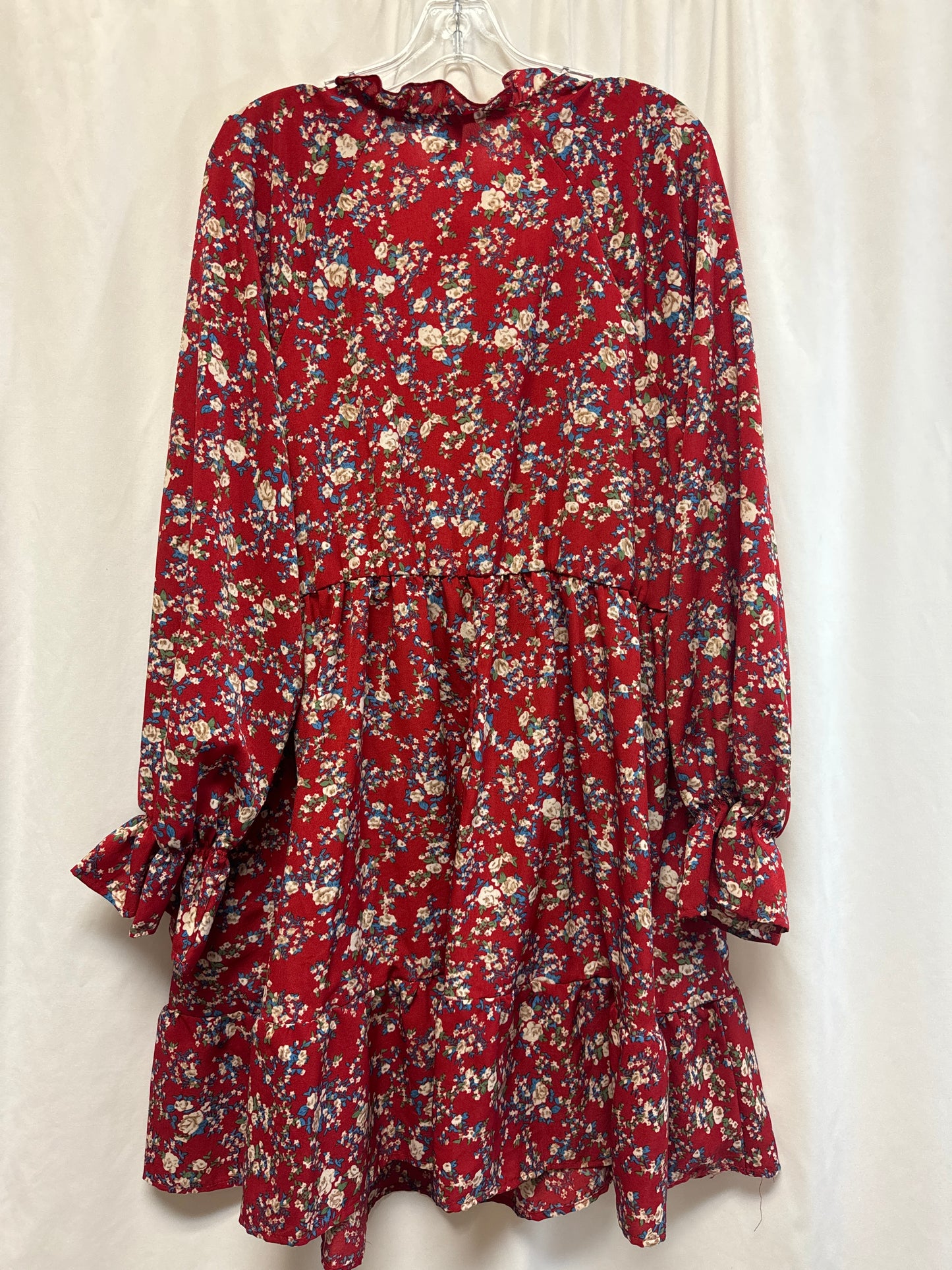 Dress Casual Midi By Shein In Red, Size: 2x