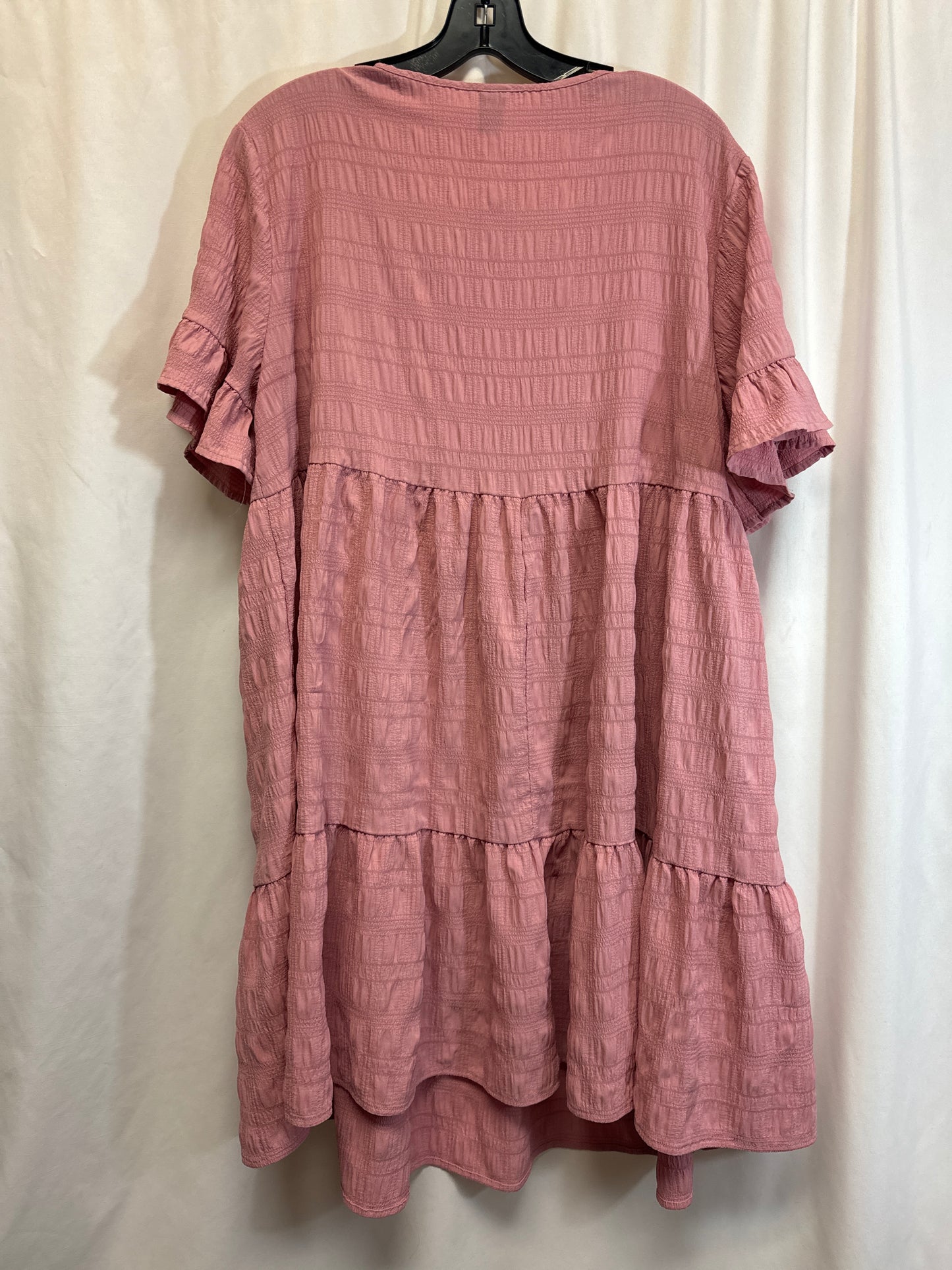 Dress Casual Midi By Cmf In Pink, Size: 1x