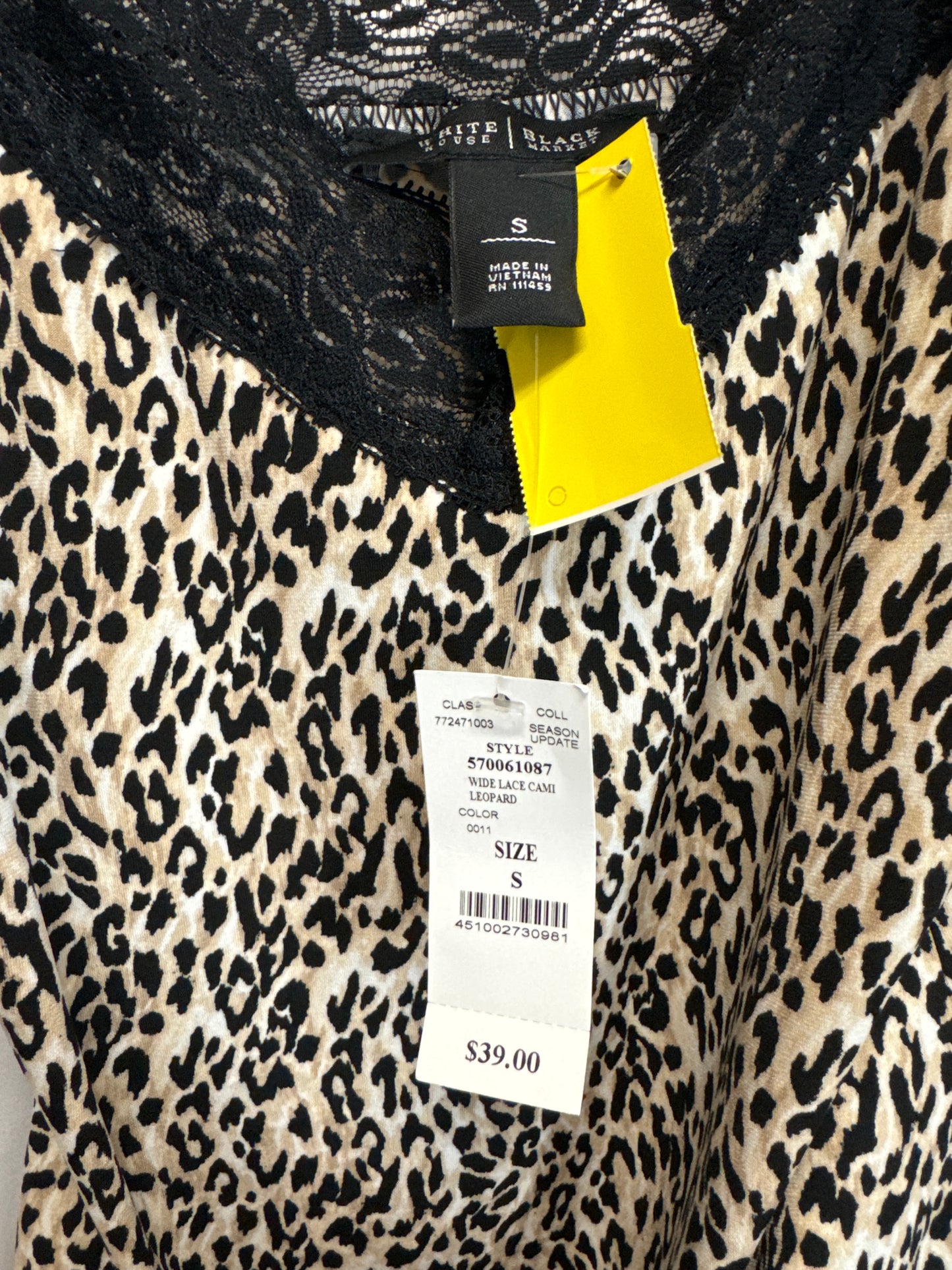 Tank Top By White House Black Market In Animal Print, Size: S