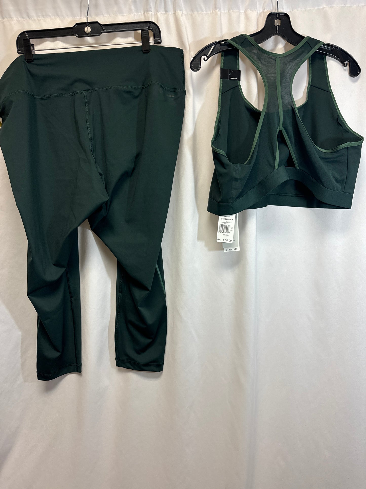 Athletic Pants 2pc By Adidas In Green, Size: 4x