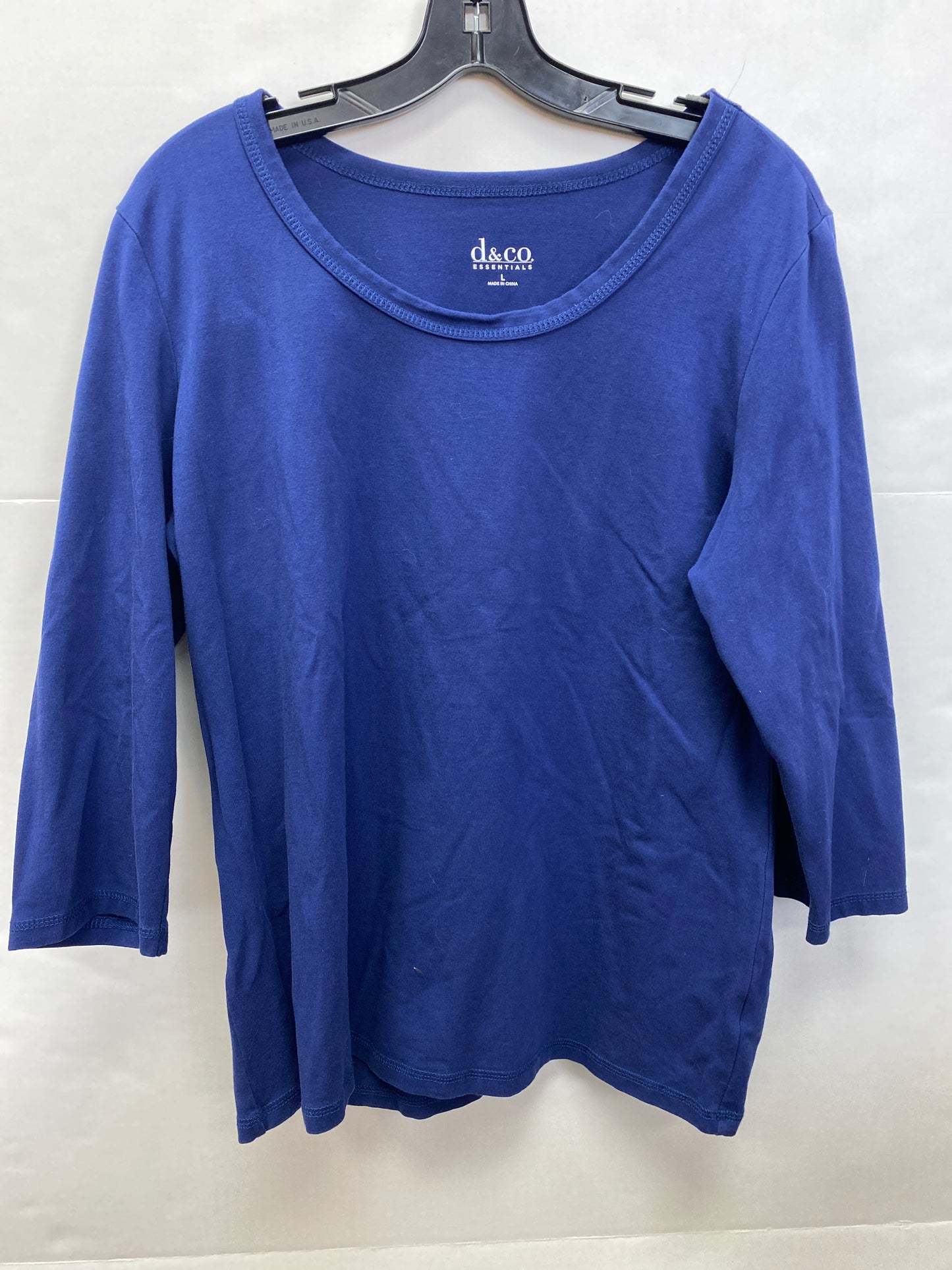 Top Long Sleeve By Denim And Co Qvc In Blue, Size: L