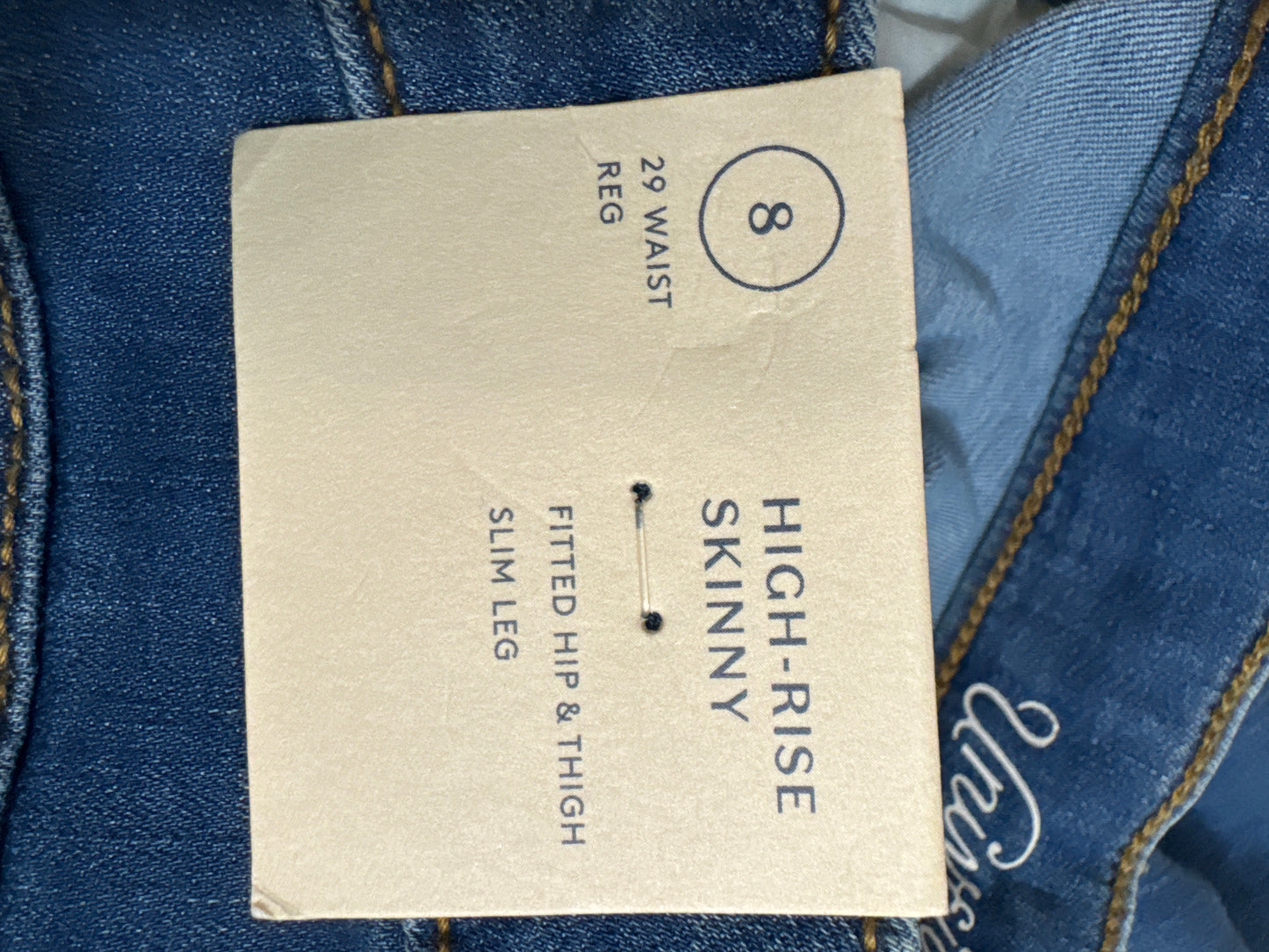 Jeans Skinny By Universal Thread In Blue Denim, Size: 8