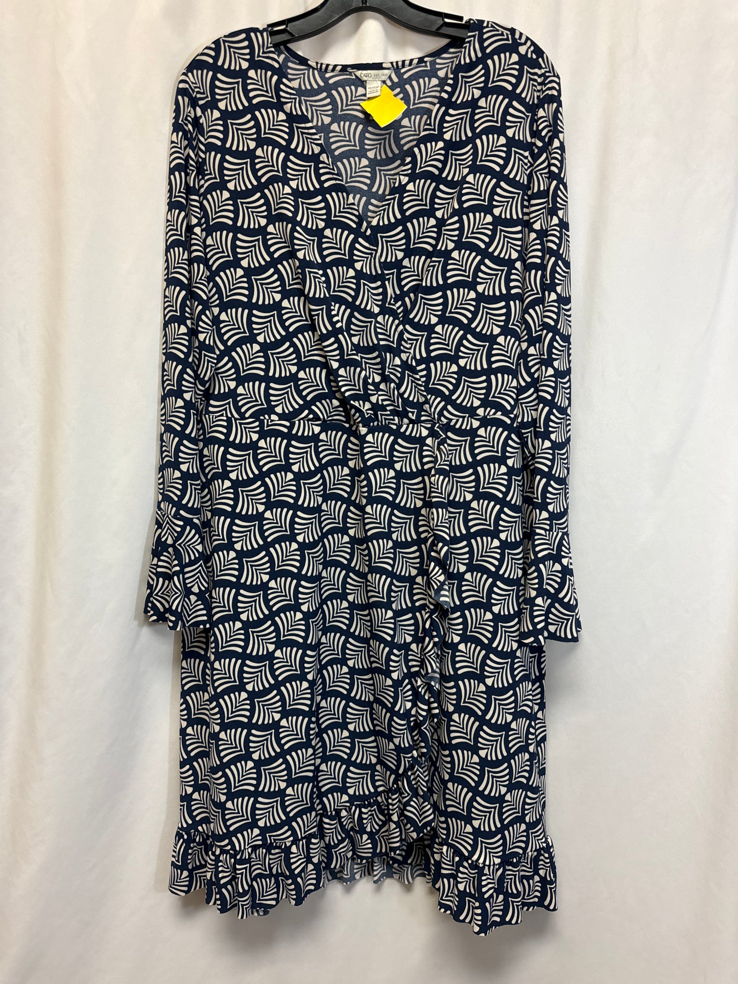 Dress Casual Midi By Cato In Navy, Size: Xl